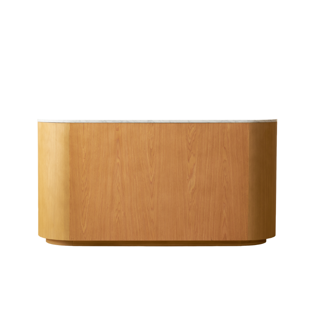 Cove 6-Drawer Dresser — Natural oak with marble top