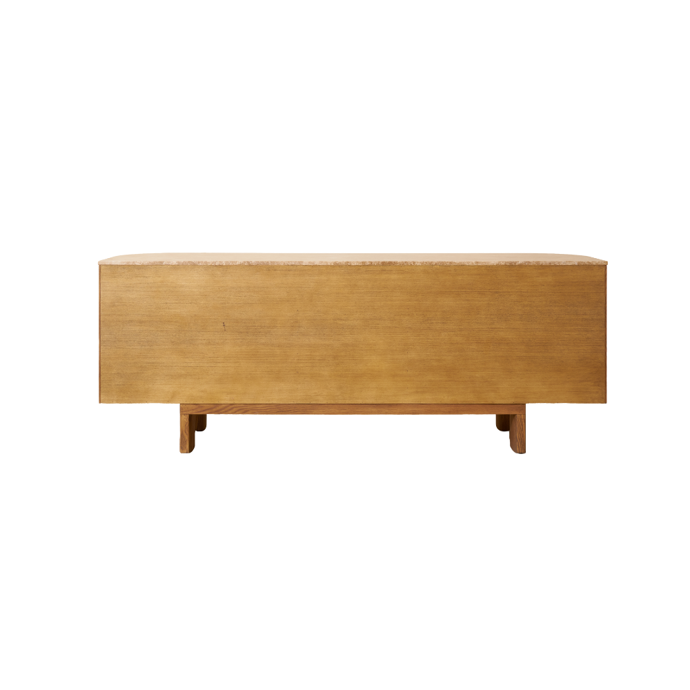 Moro Sideboard  — Dark oak with a marble top
