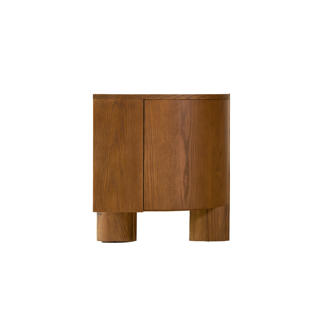 Moro Media Console  — Dark oak with a marble top