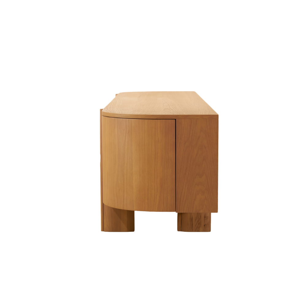 Moro Media Console  — Dark oak with a marble top