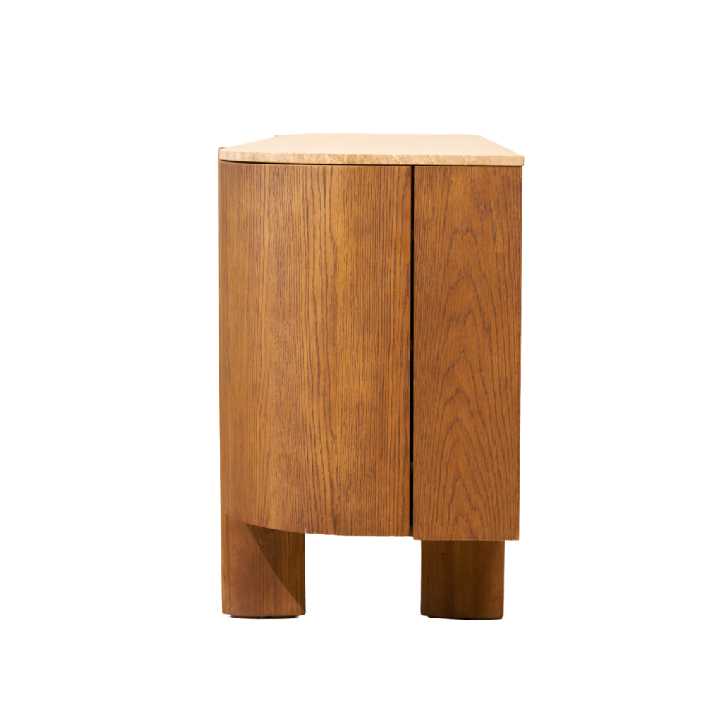 Moro Sideboard  — Dark oak with a marble top