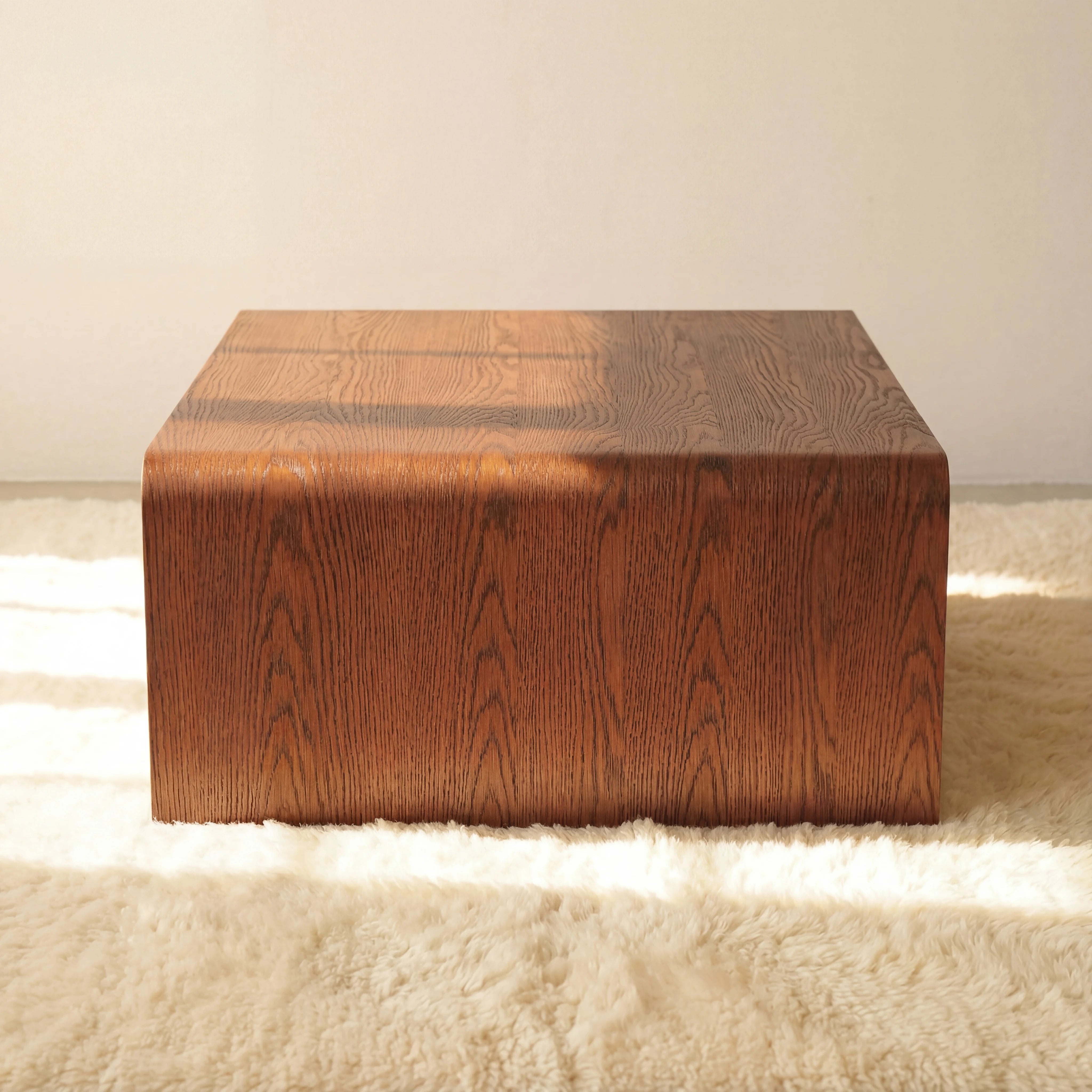 VISTA Coffee Table White oak with sculpted slat detailing