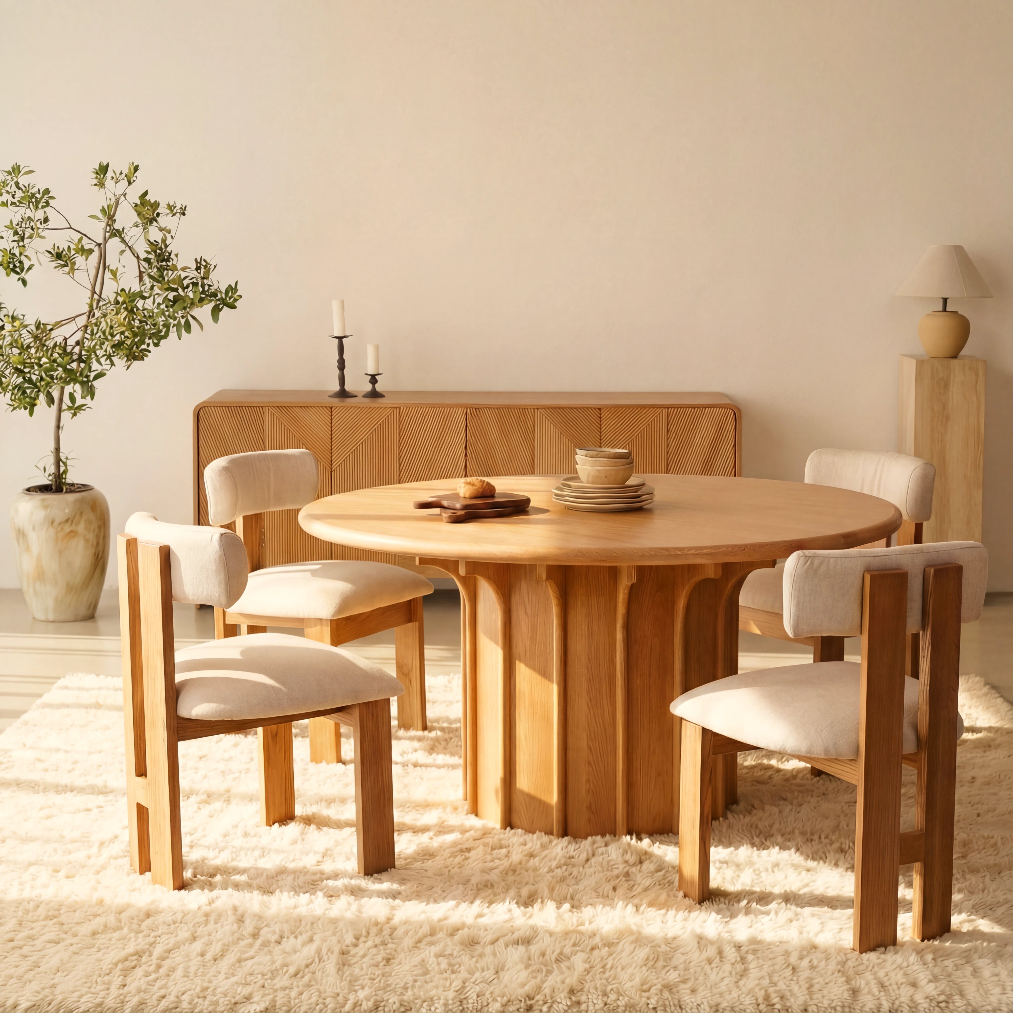 Corin Dining Table White oak