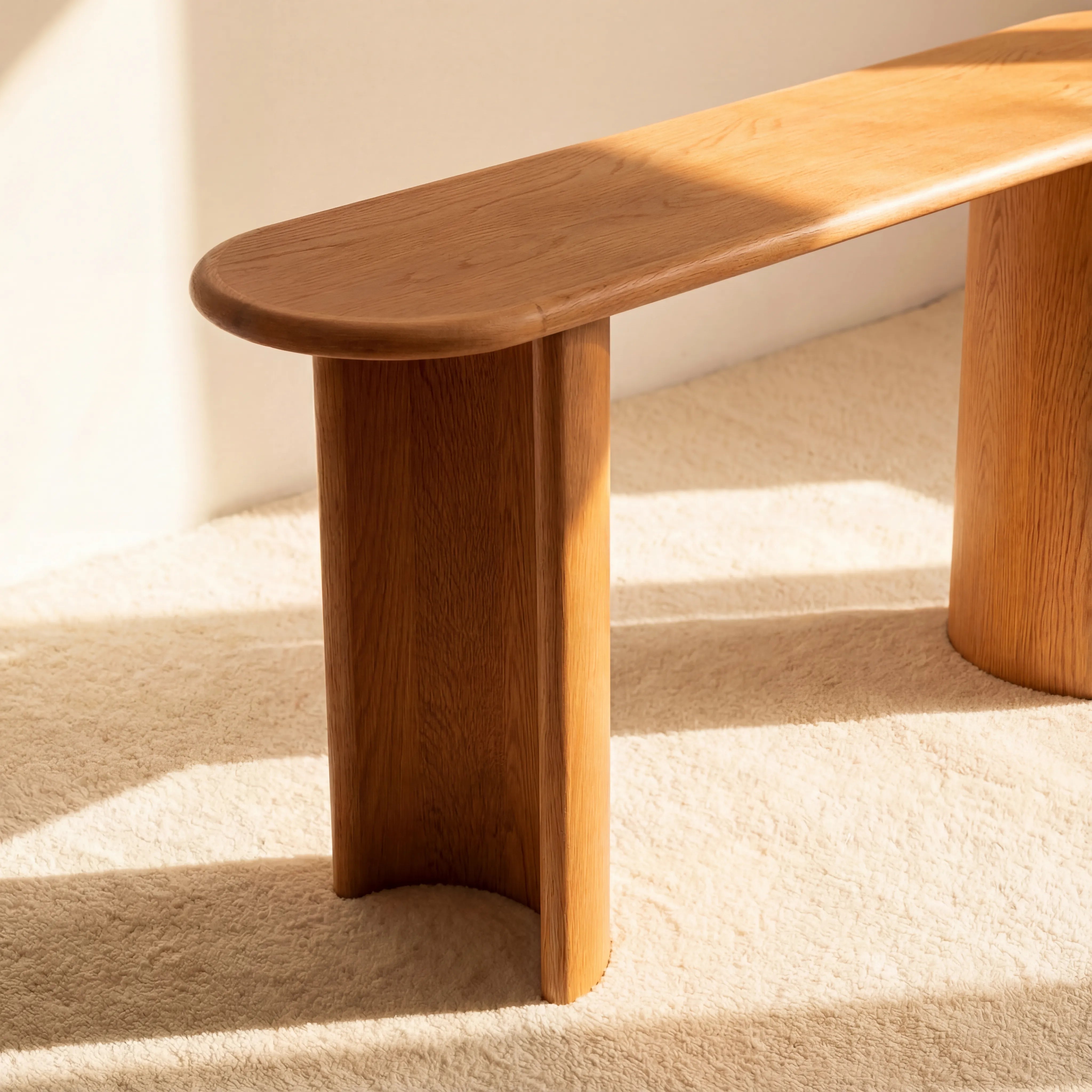 Haven Console Table White oak