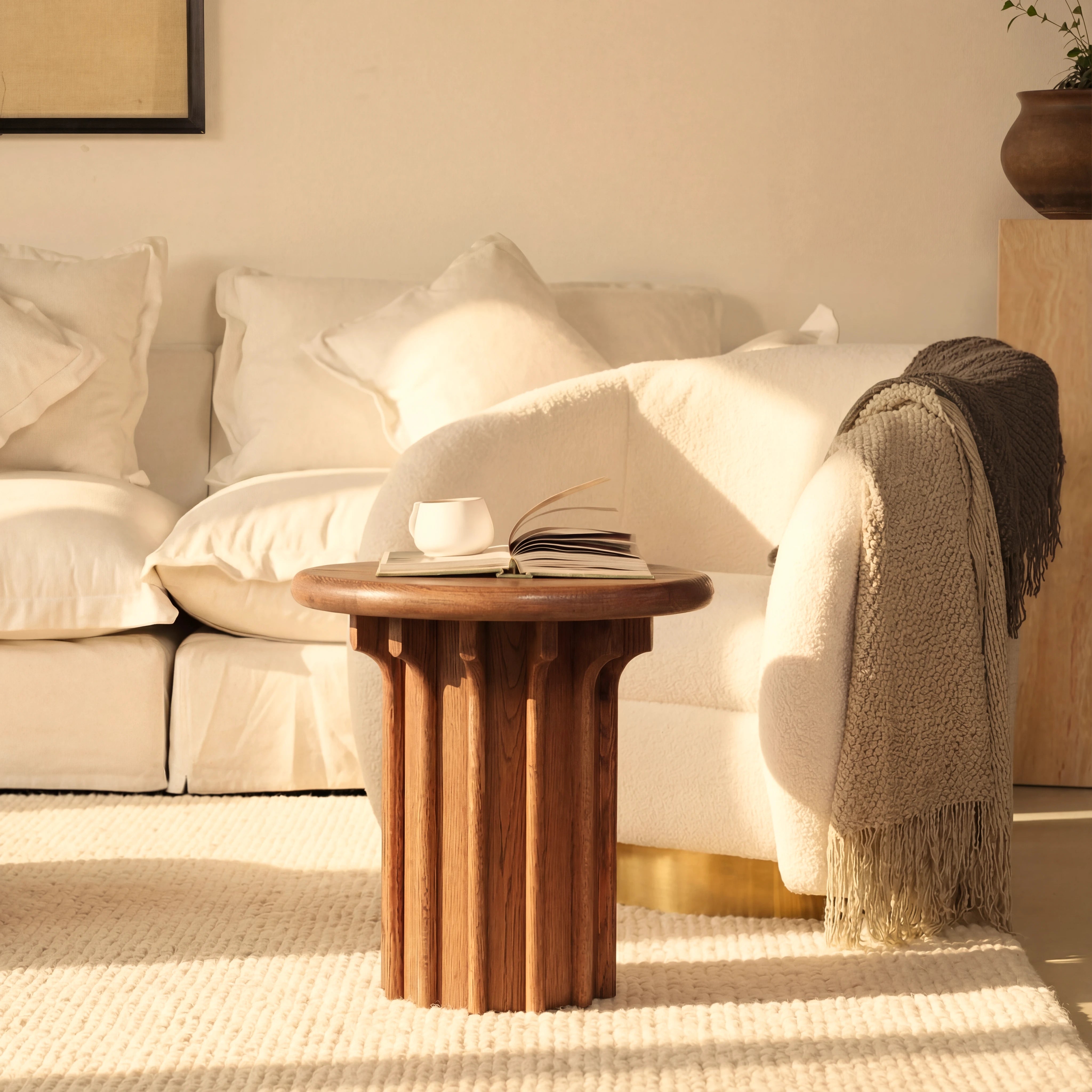 Corin Side Table White oak