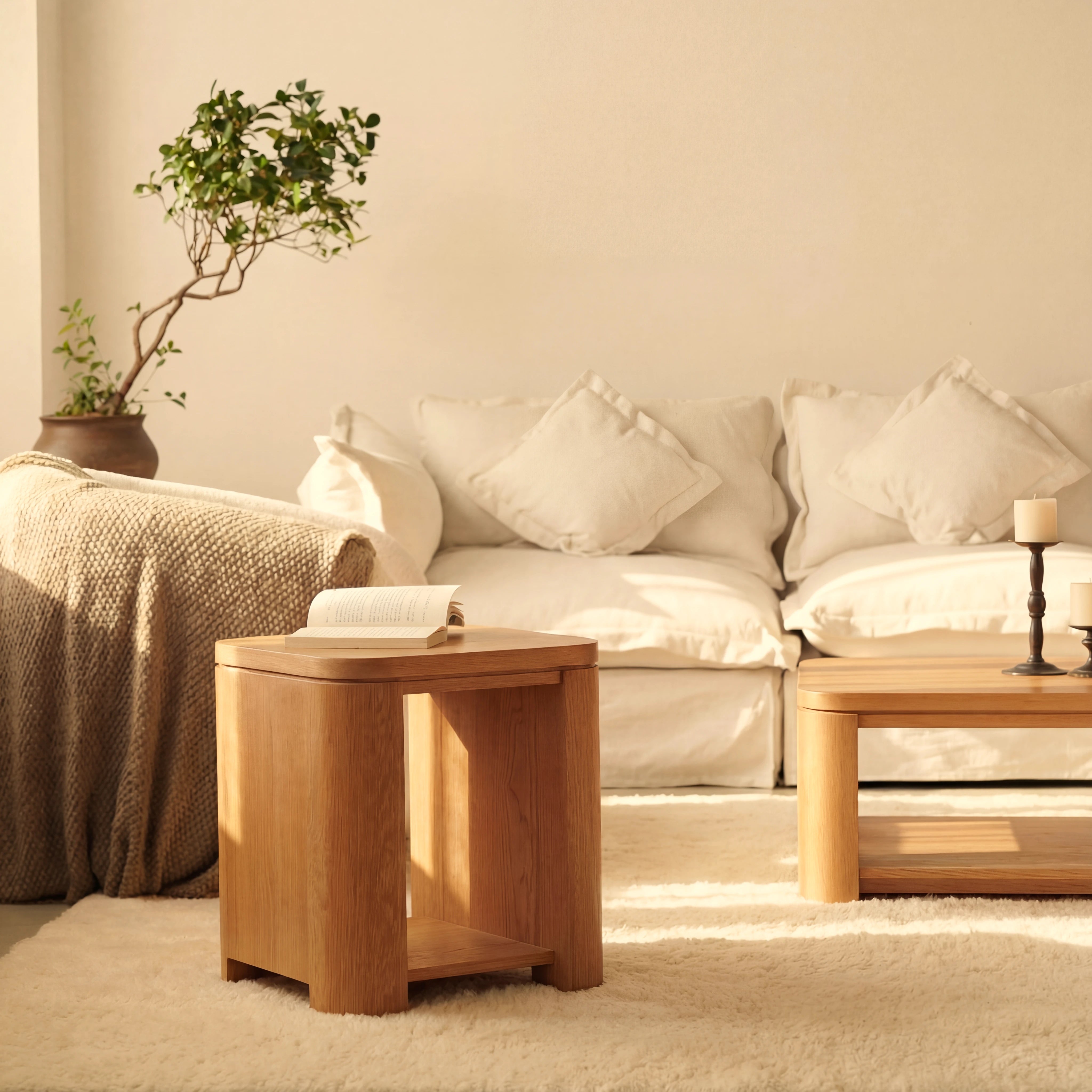 Ovelo Side Table All-oak construction
