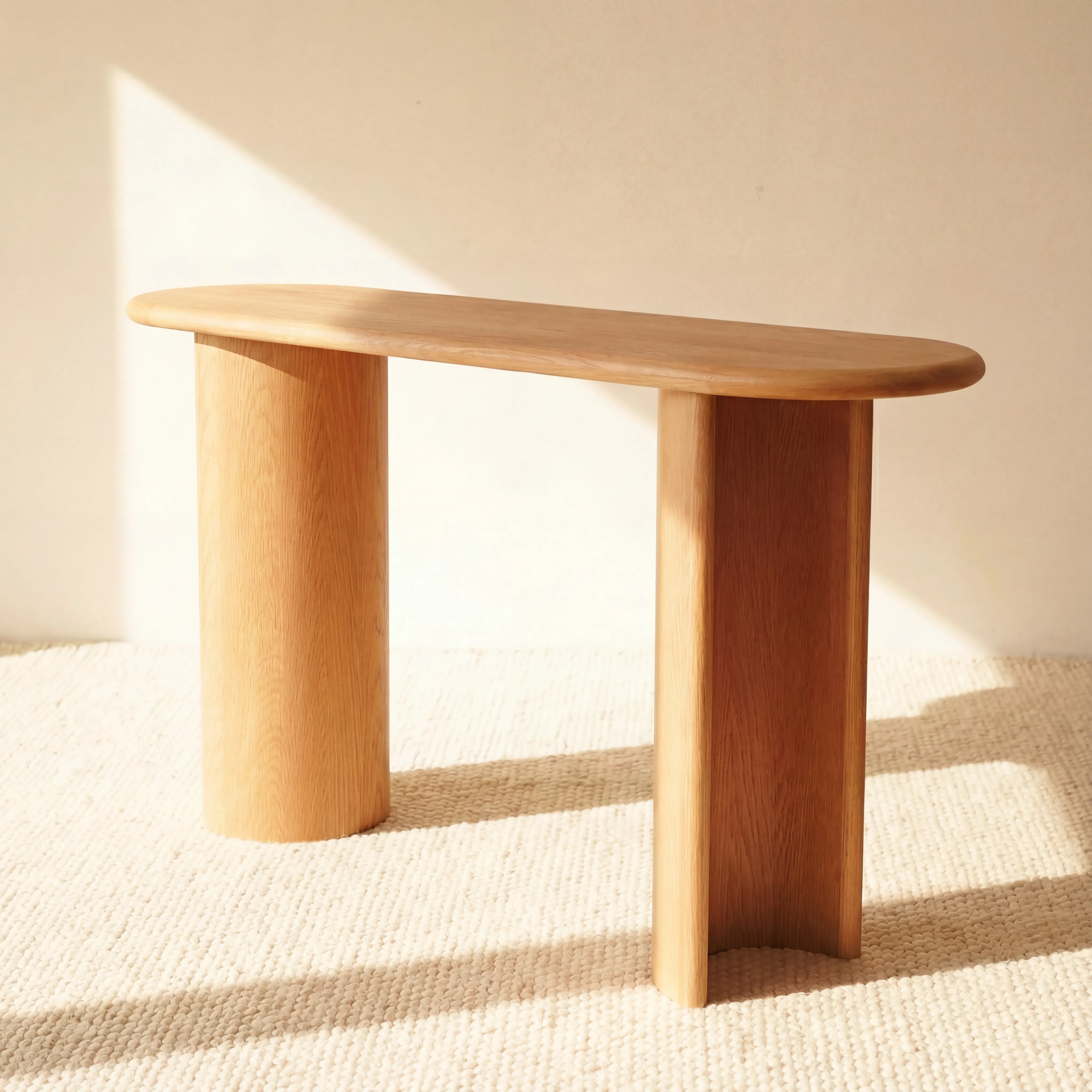 Haven Console Table White oak