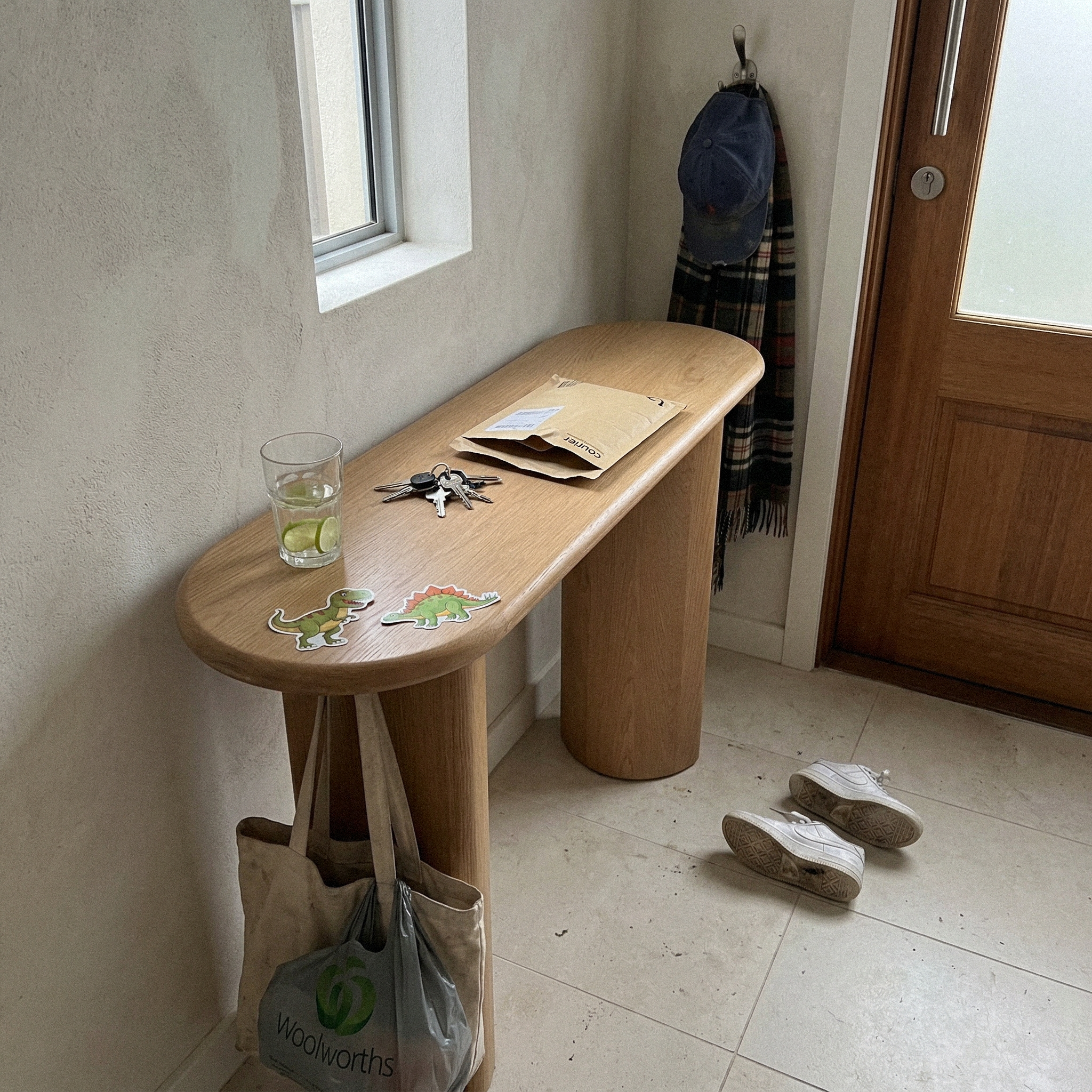 Haven Console Table White oak