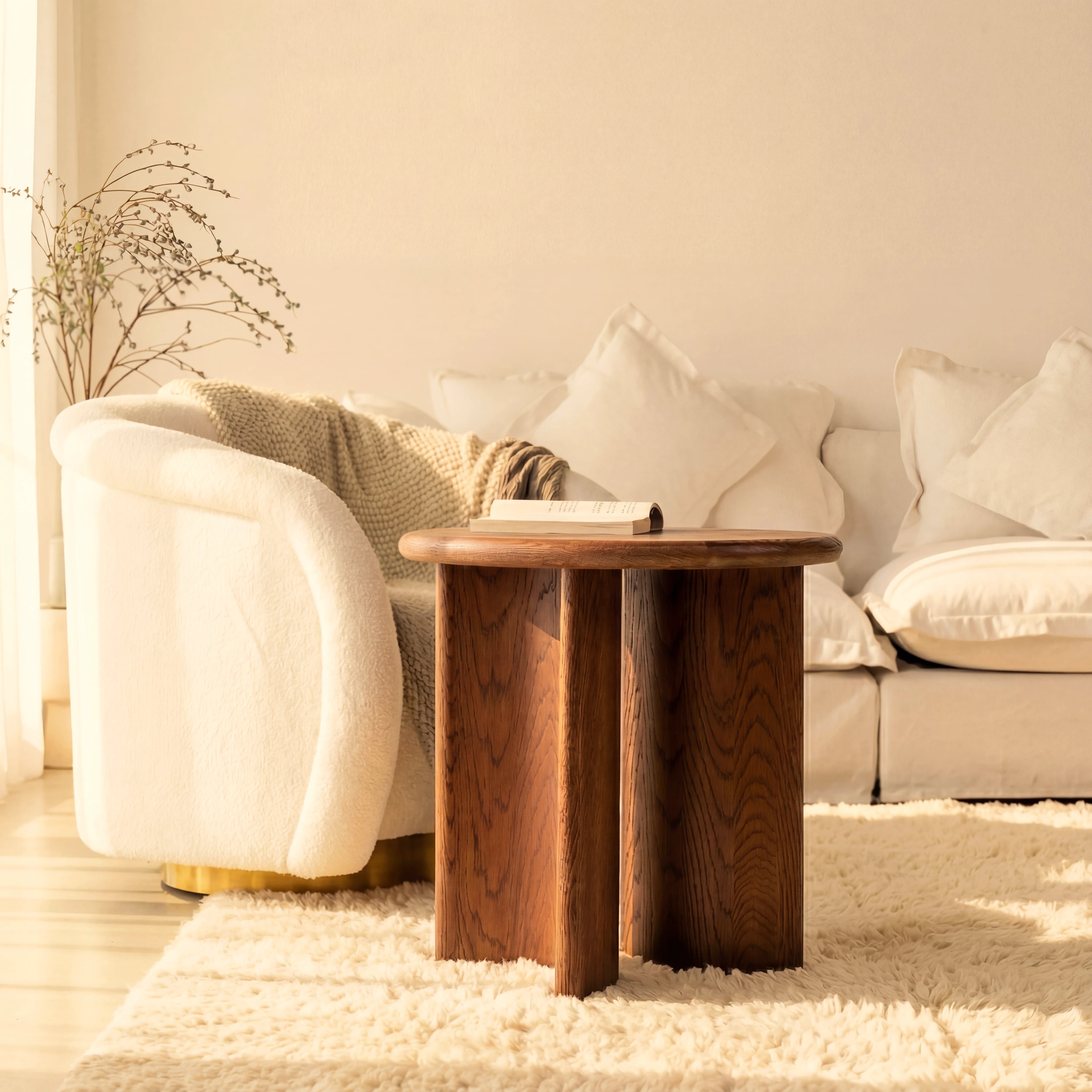 Haven Side Table White oak