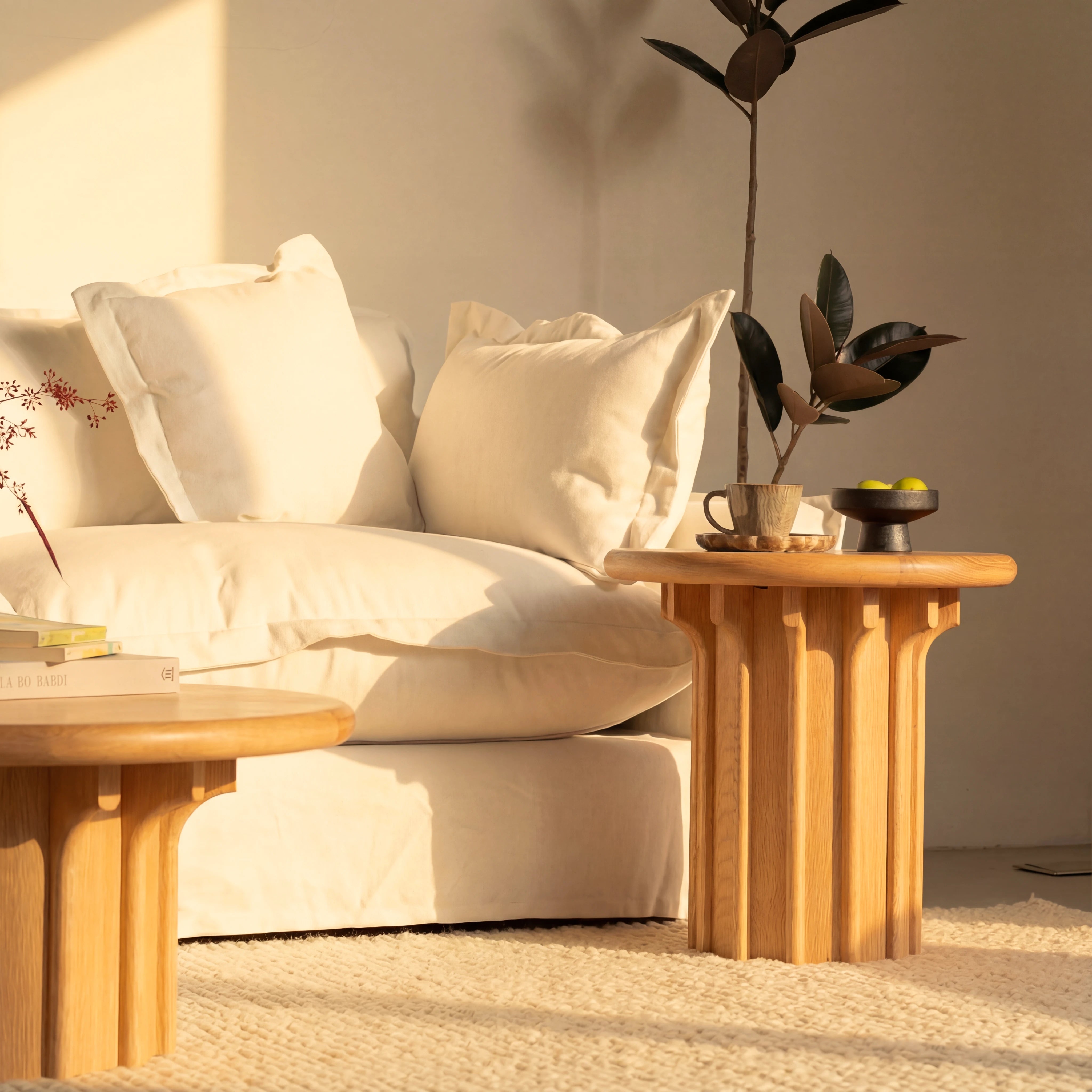 Corin Side Table White oak