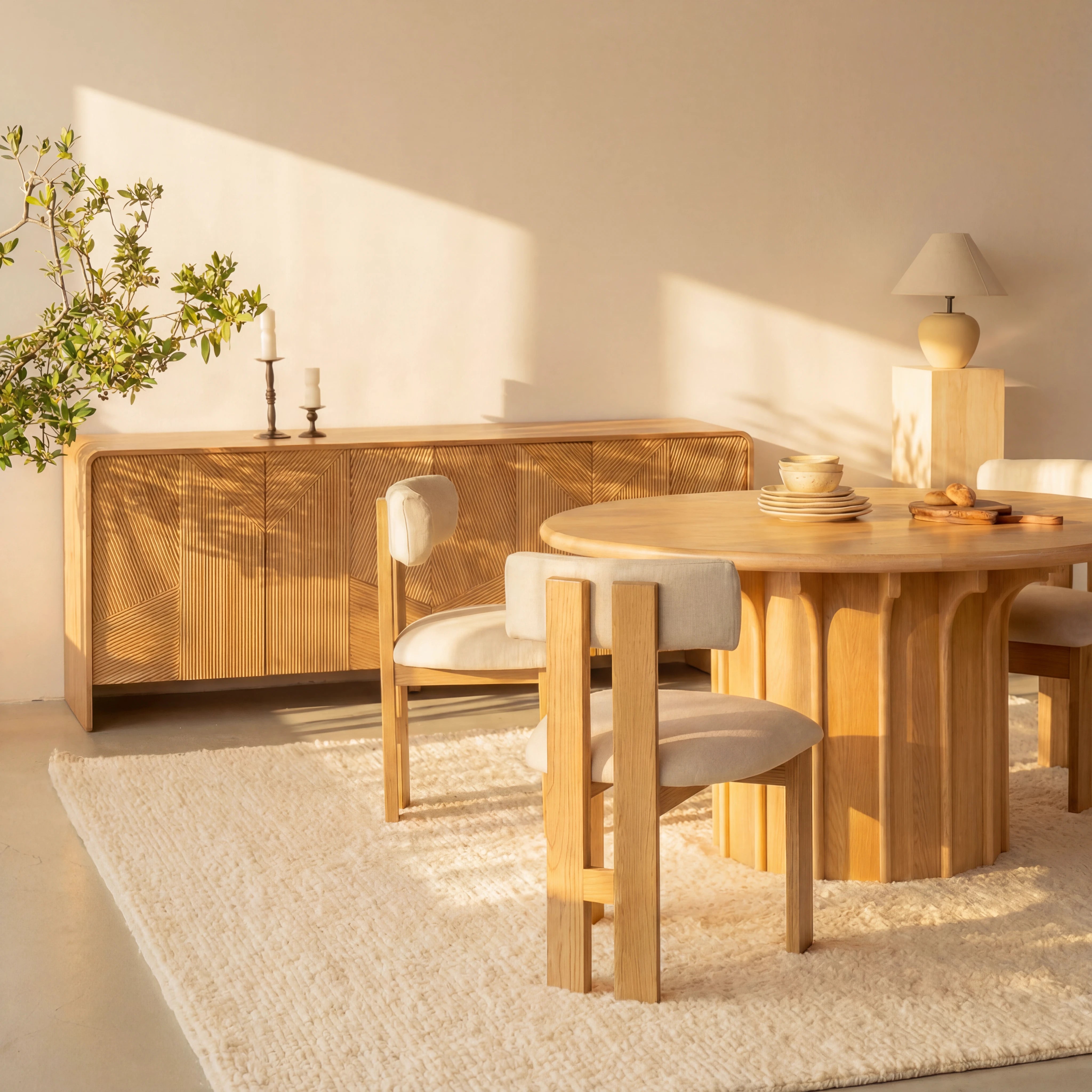 Corin Dining Table White oak