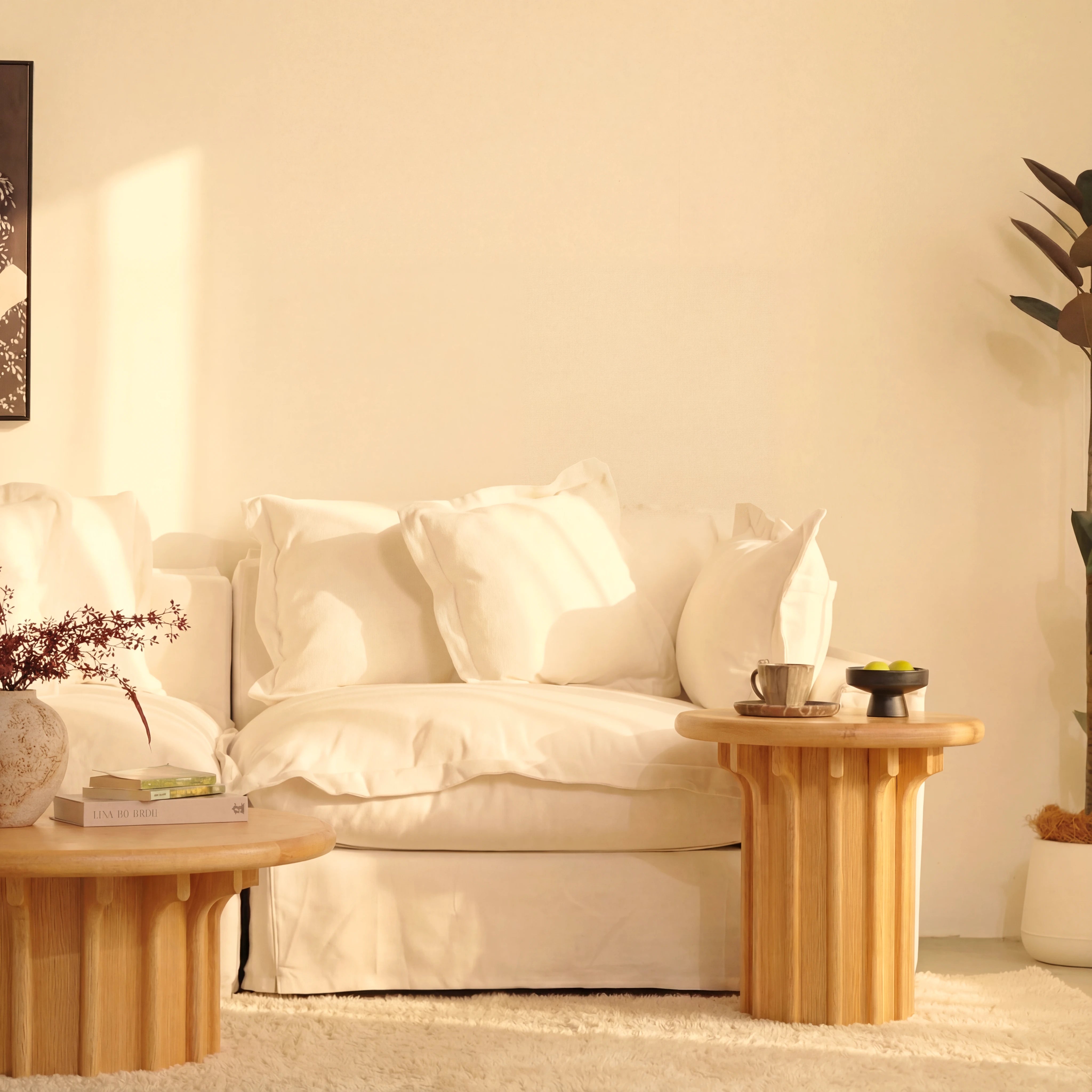 Corin Side Table White oak