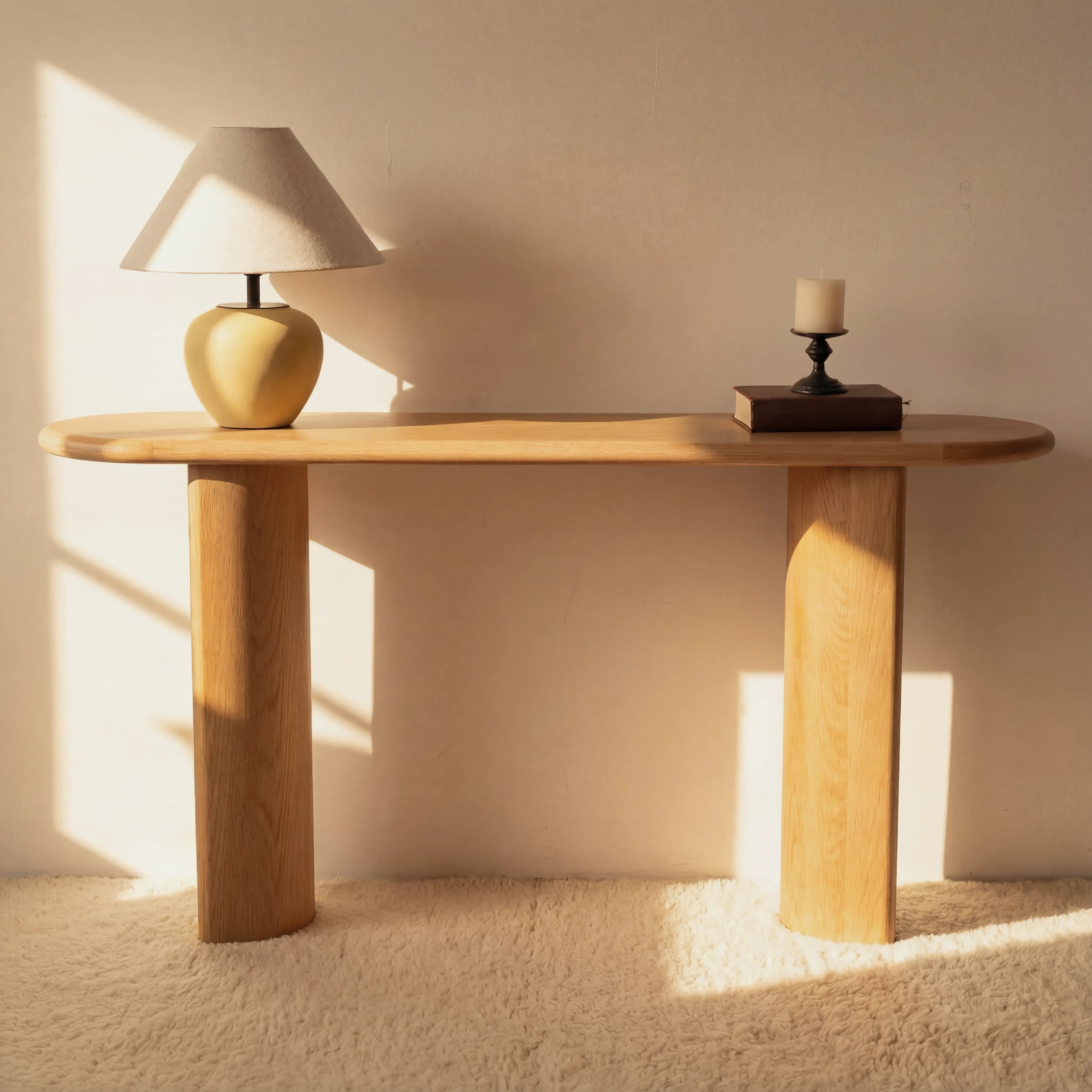 Haven Console Table White oak