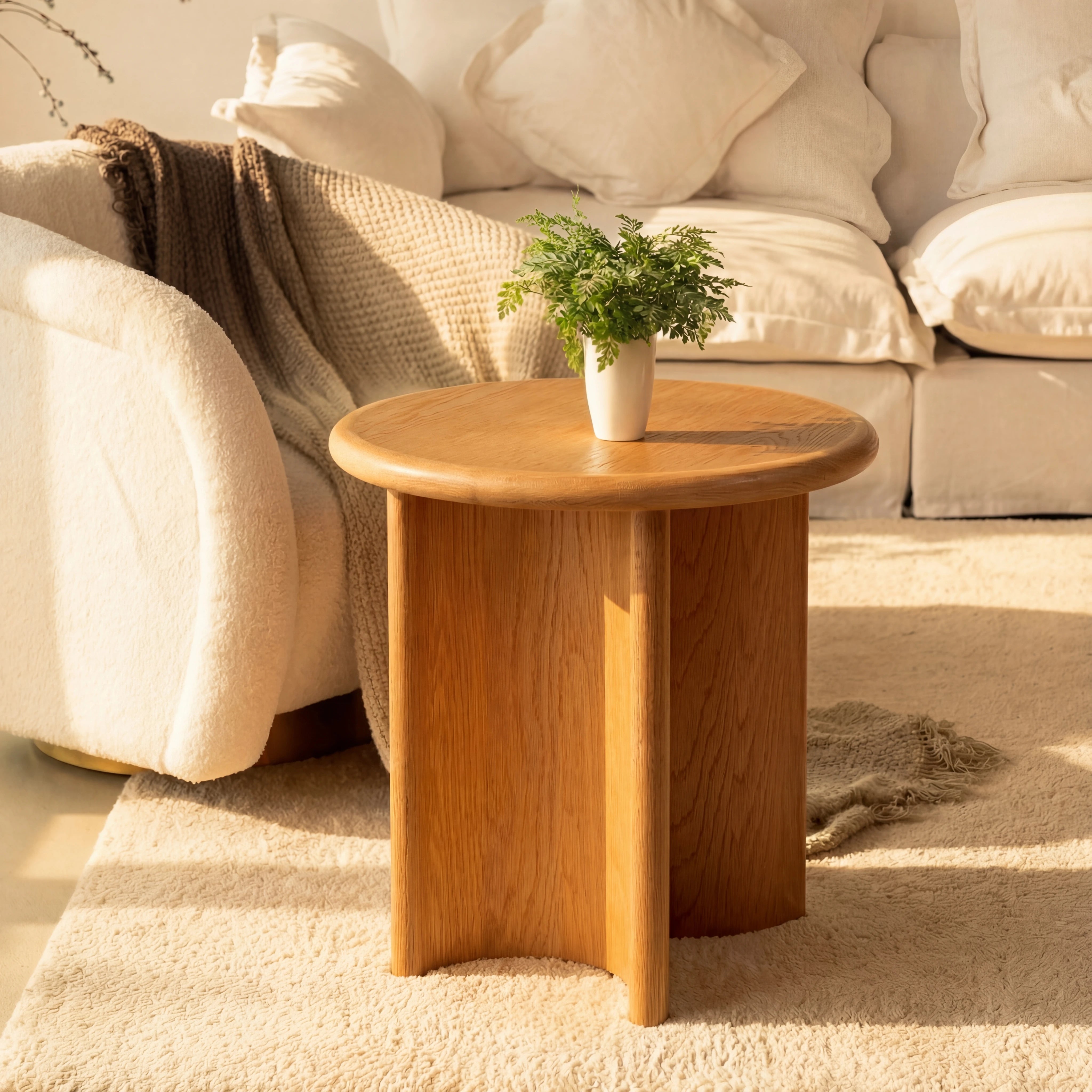 Haven Side Table White oak