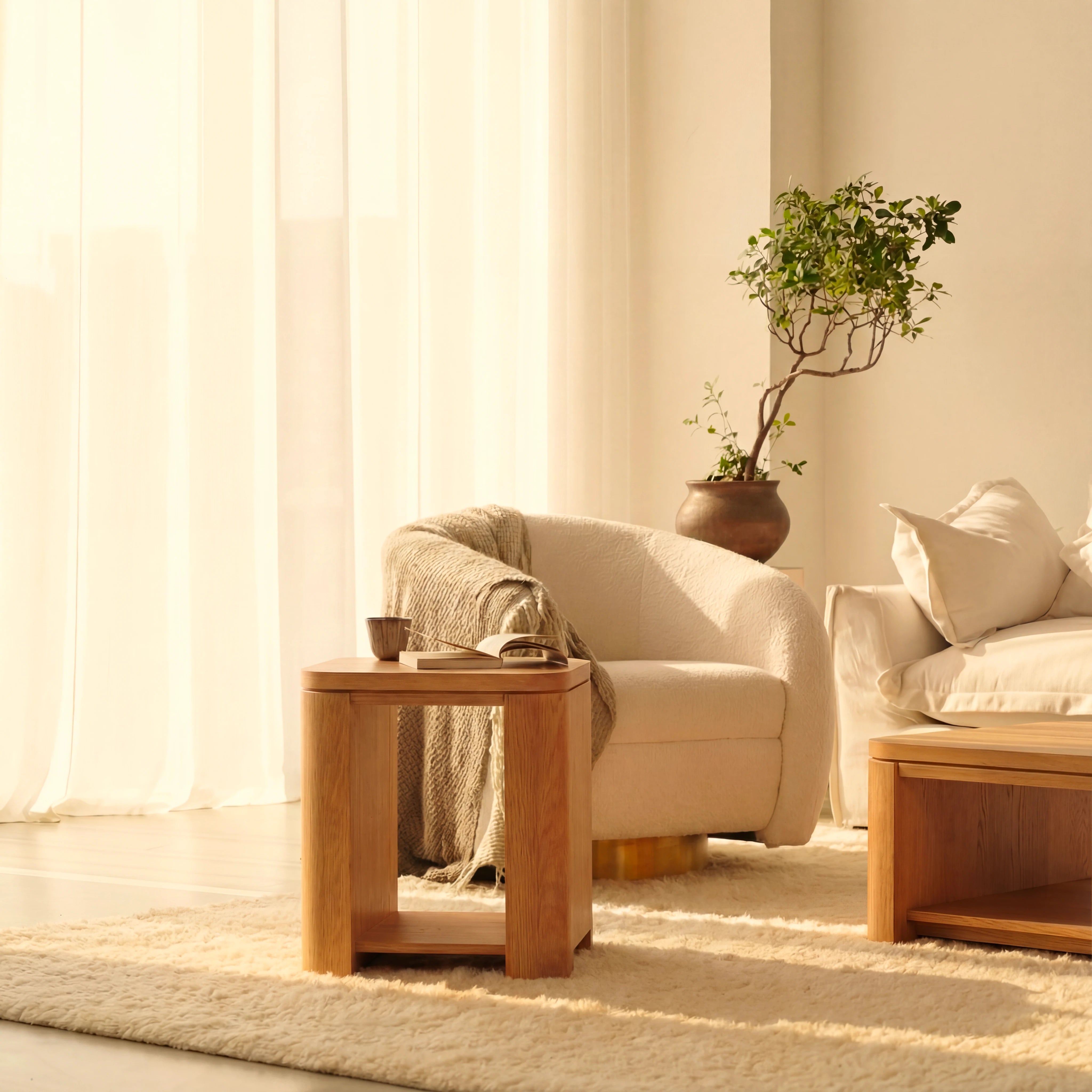 Ovelo Side Table All-oak construction