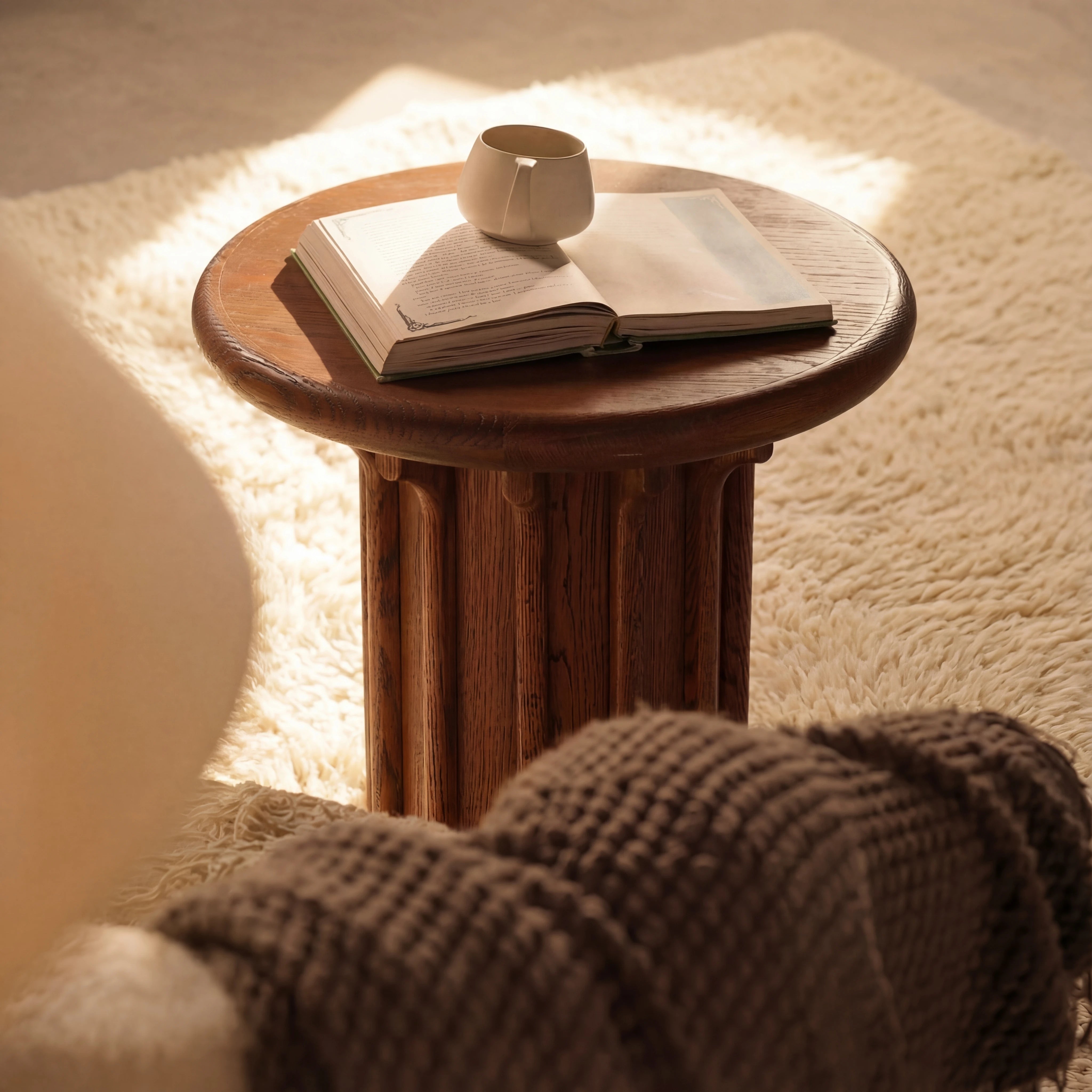Corin Side Table White oak