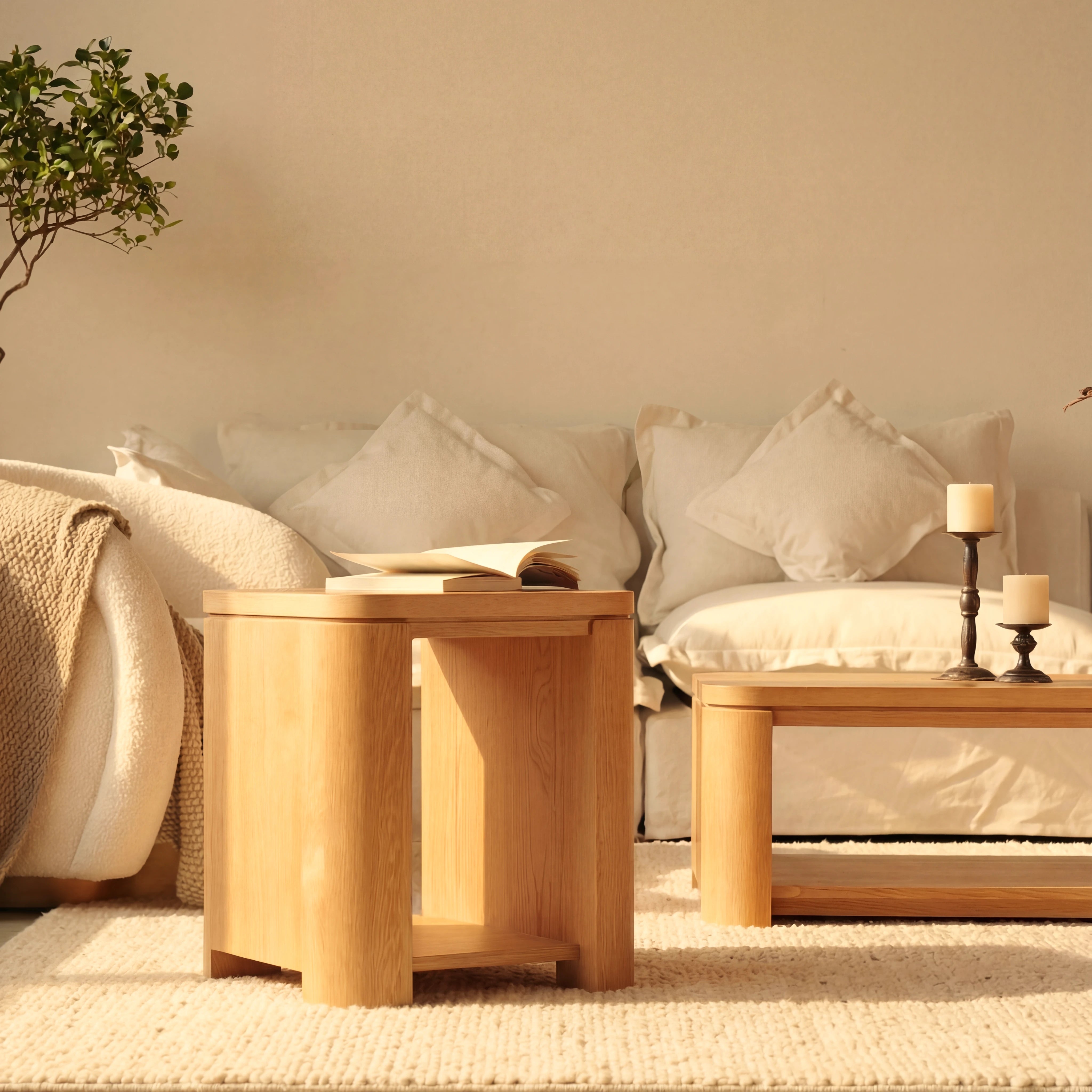 Ovelo Side Table All-oak construction
