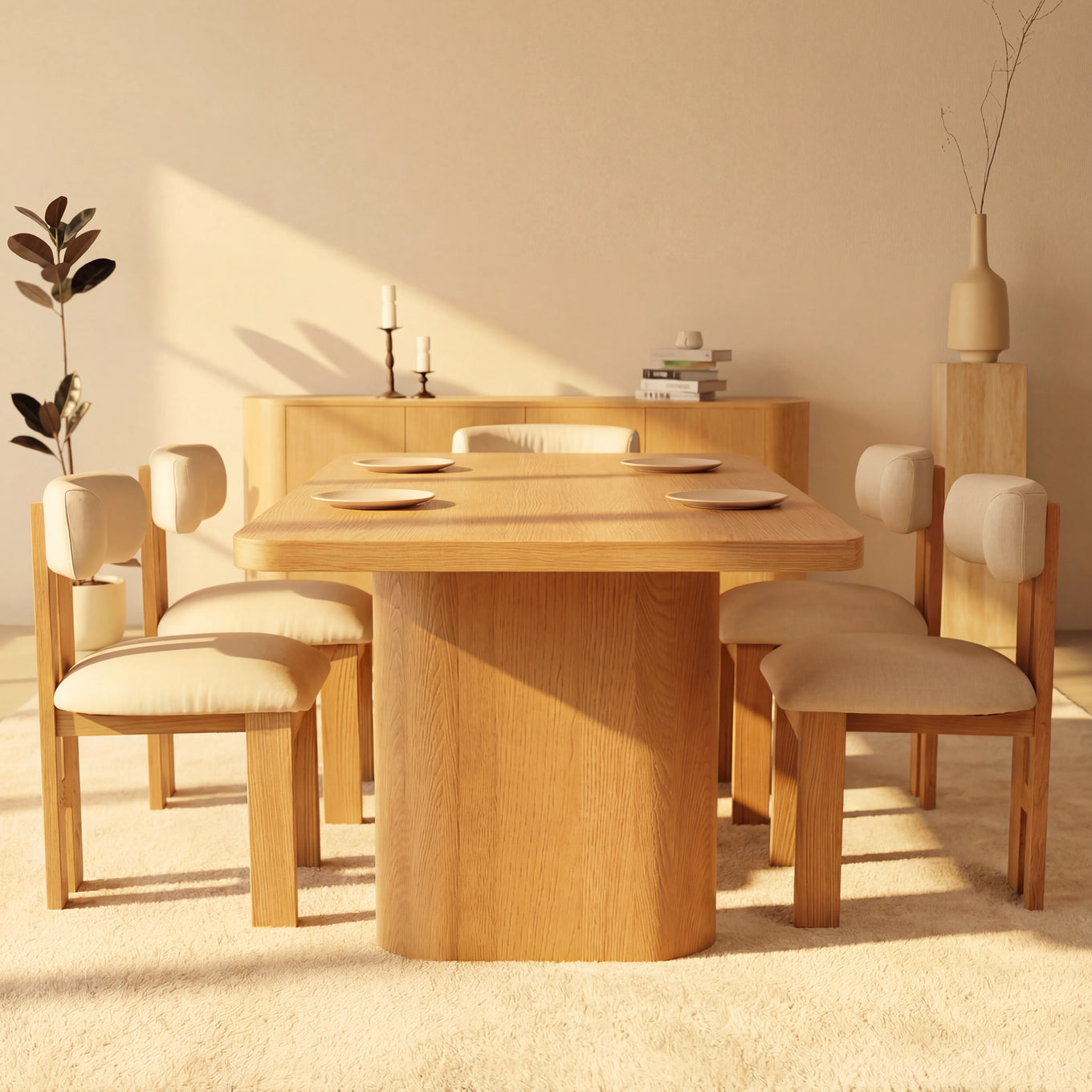 Ovelo Dining Table All-oak construction