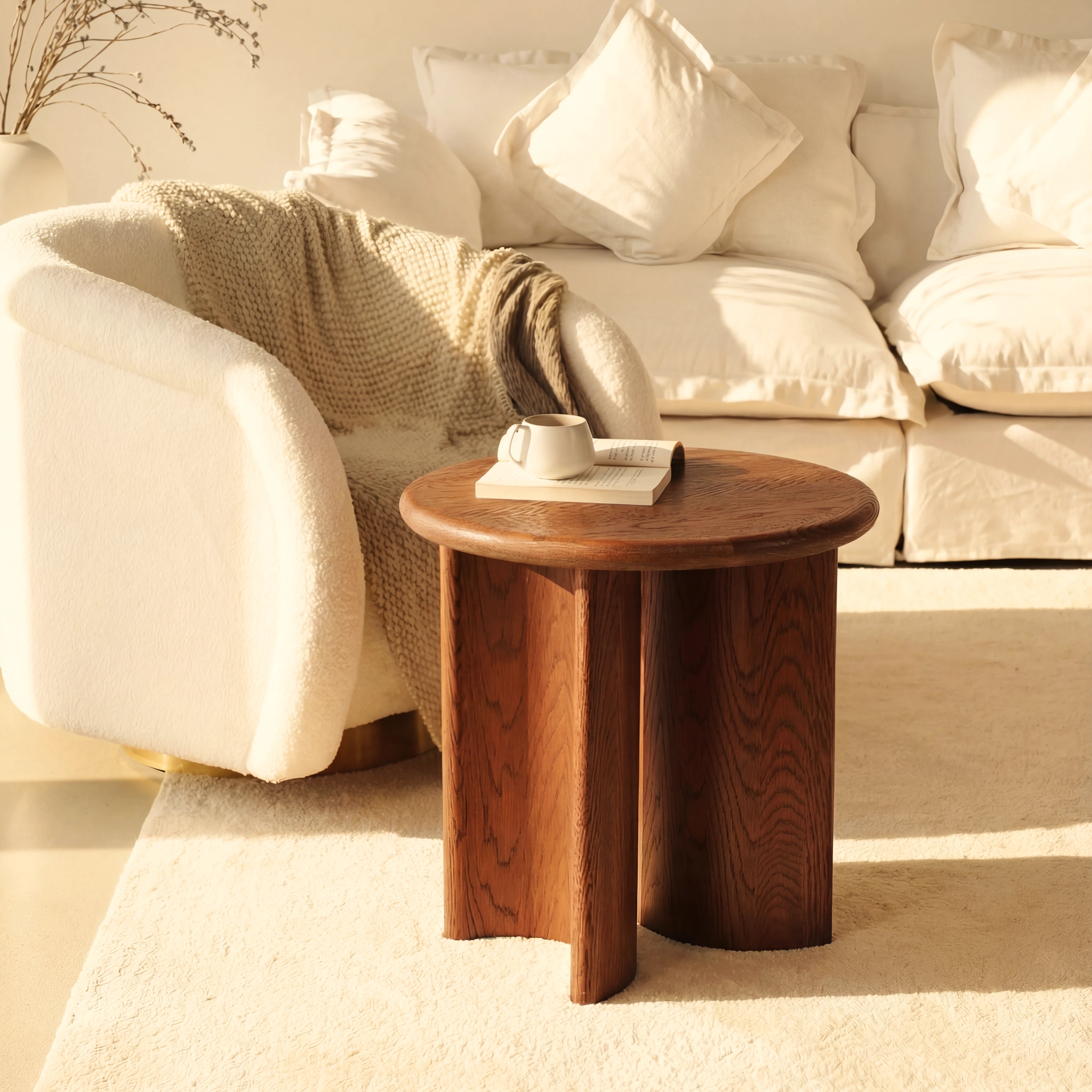 Haven Side Table White oak