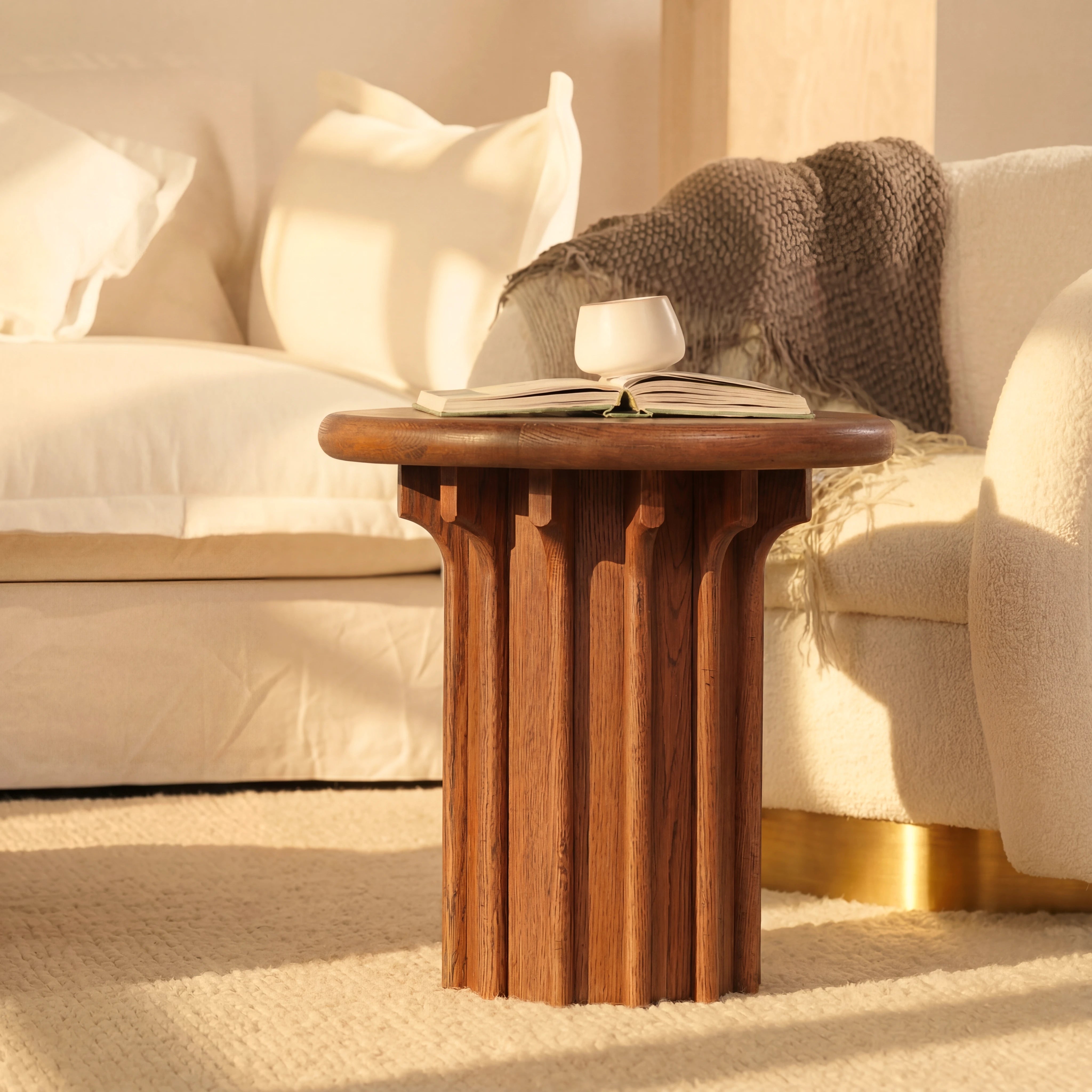 Corin Side Table White oak