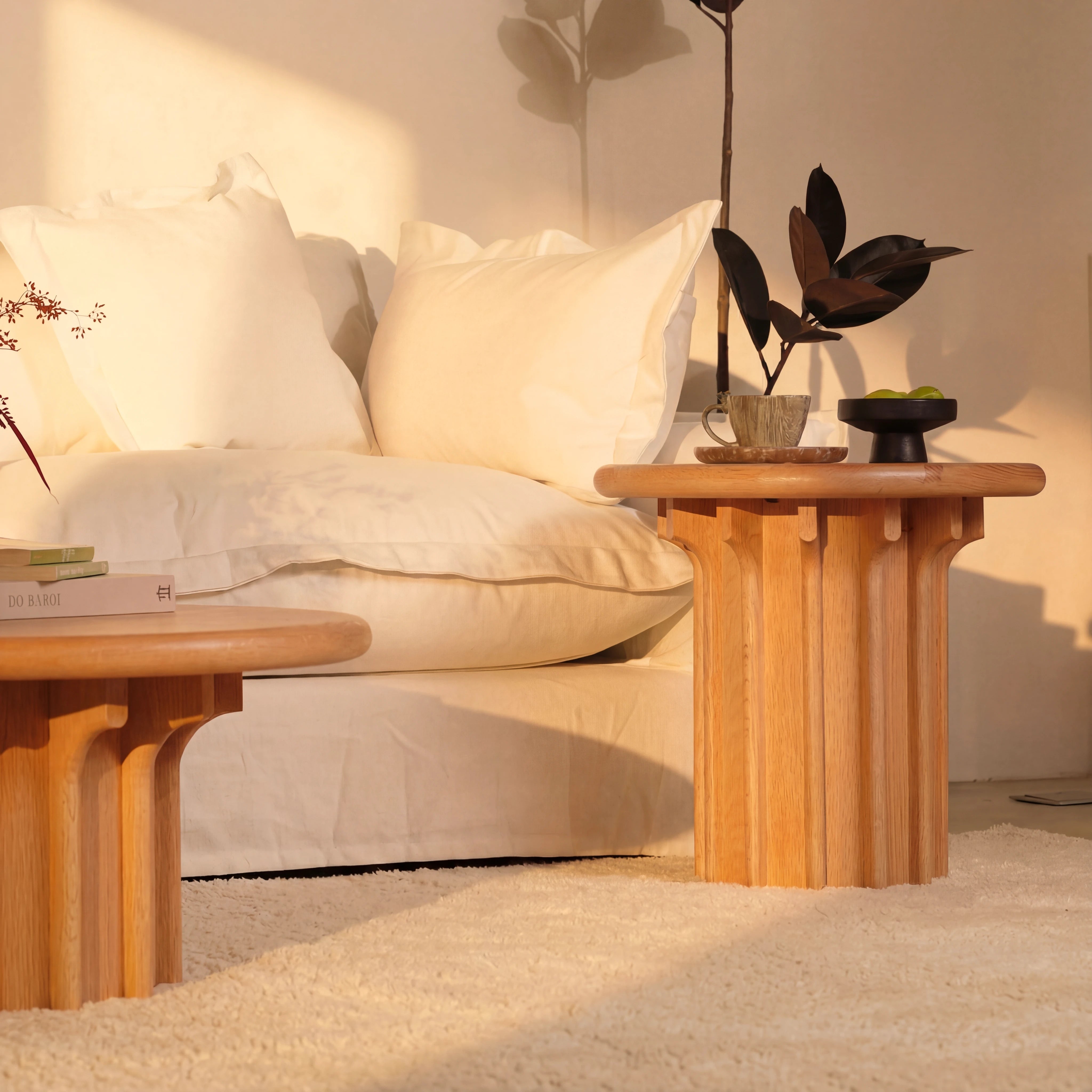 Corin Side Table White oak