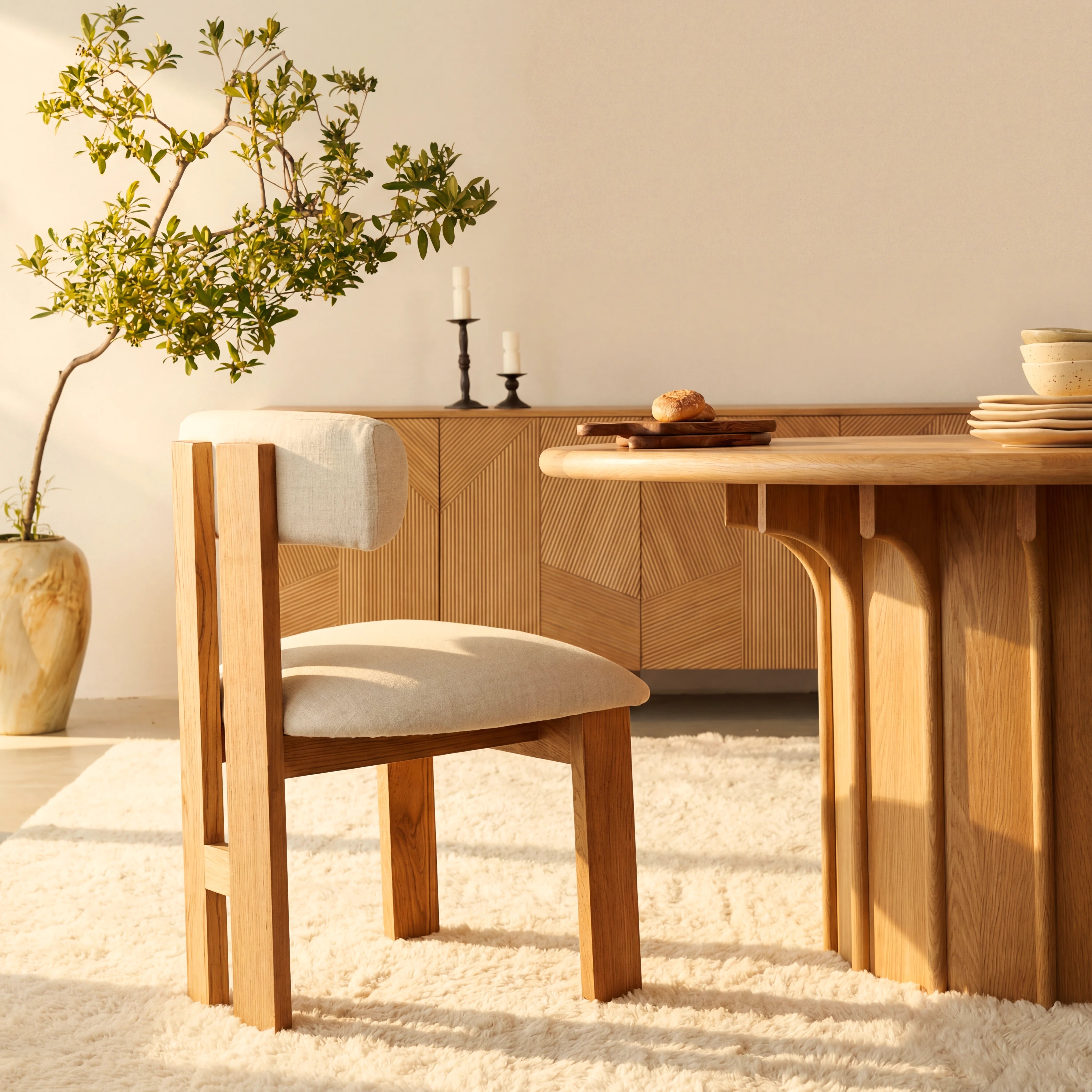 Corin Dining Table White oak