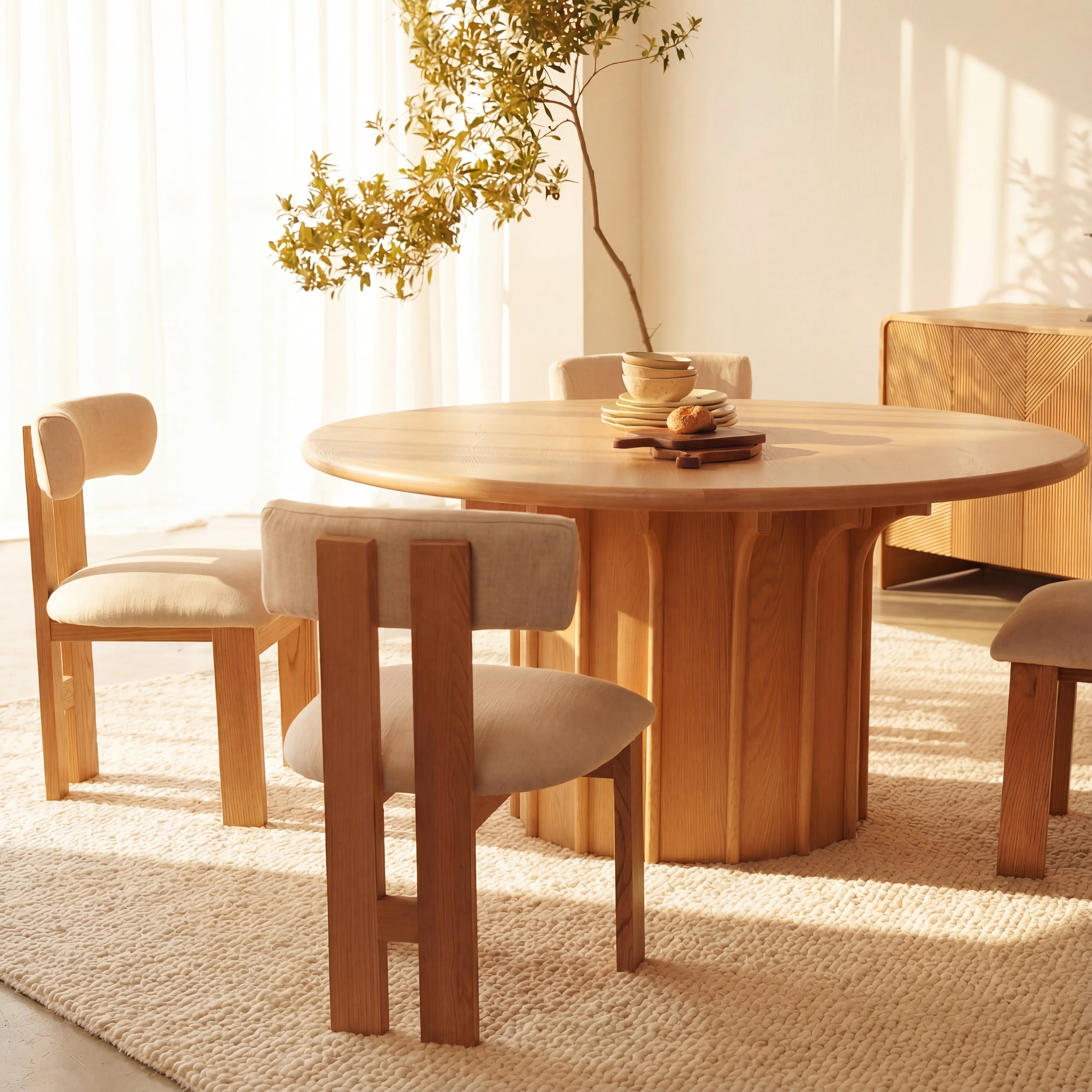 Corin Dining Table White oak
