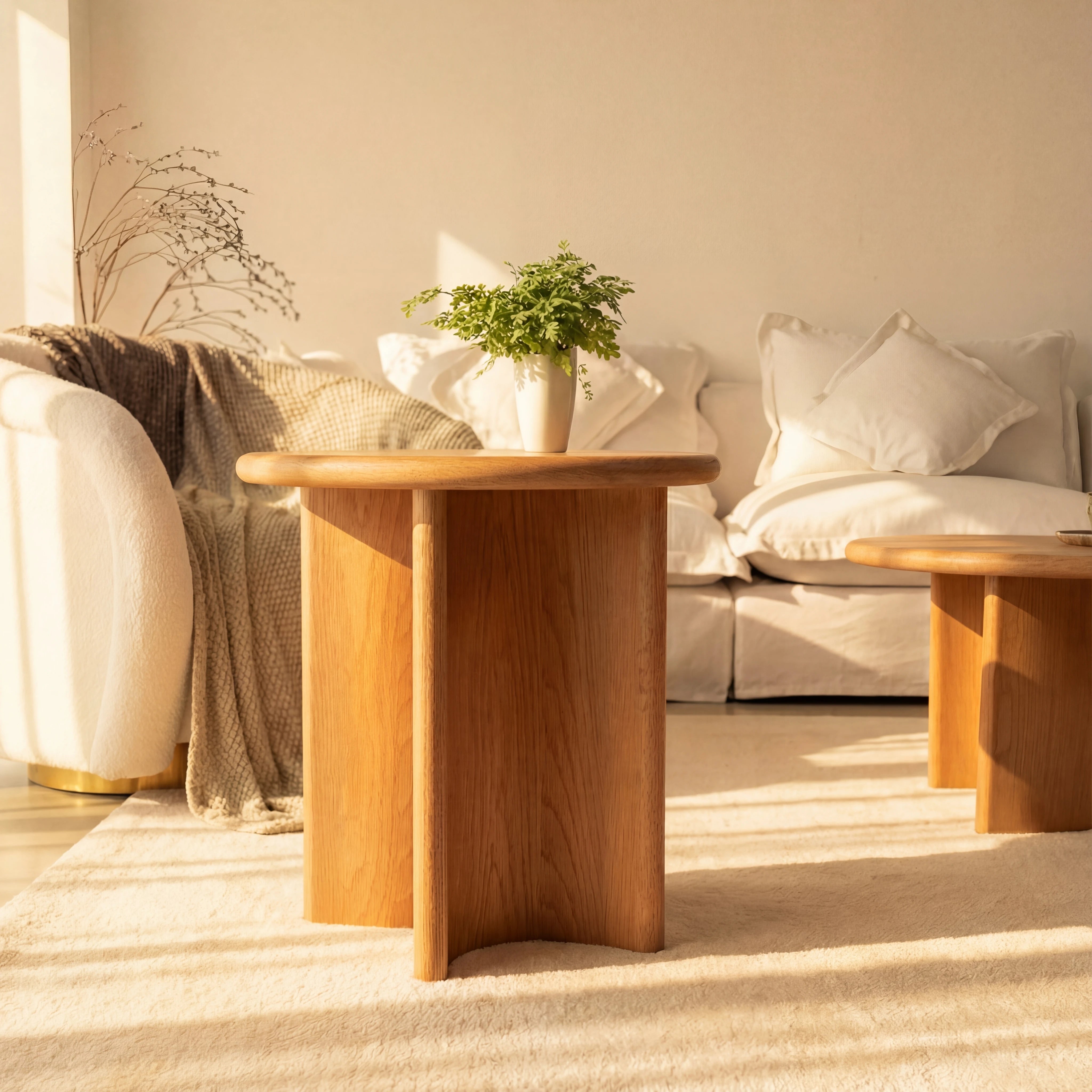 Haven Side Table White oak