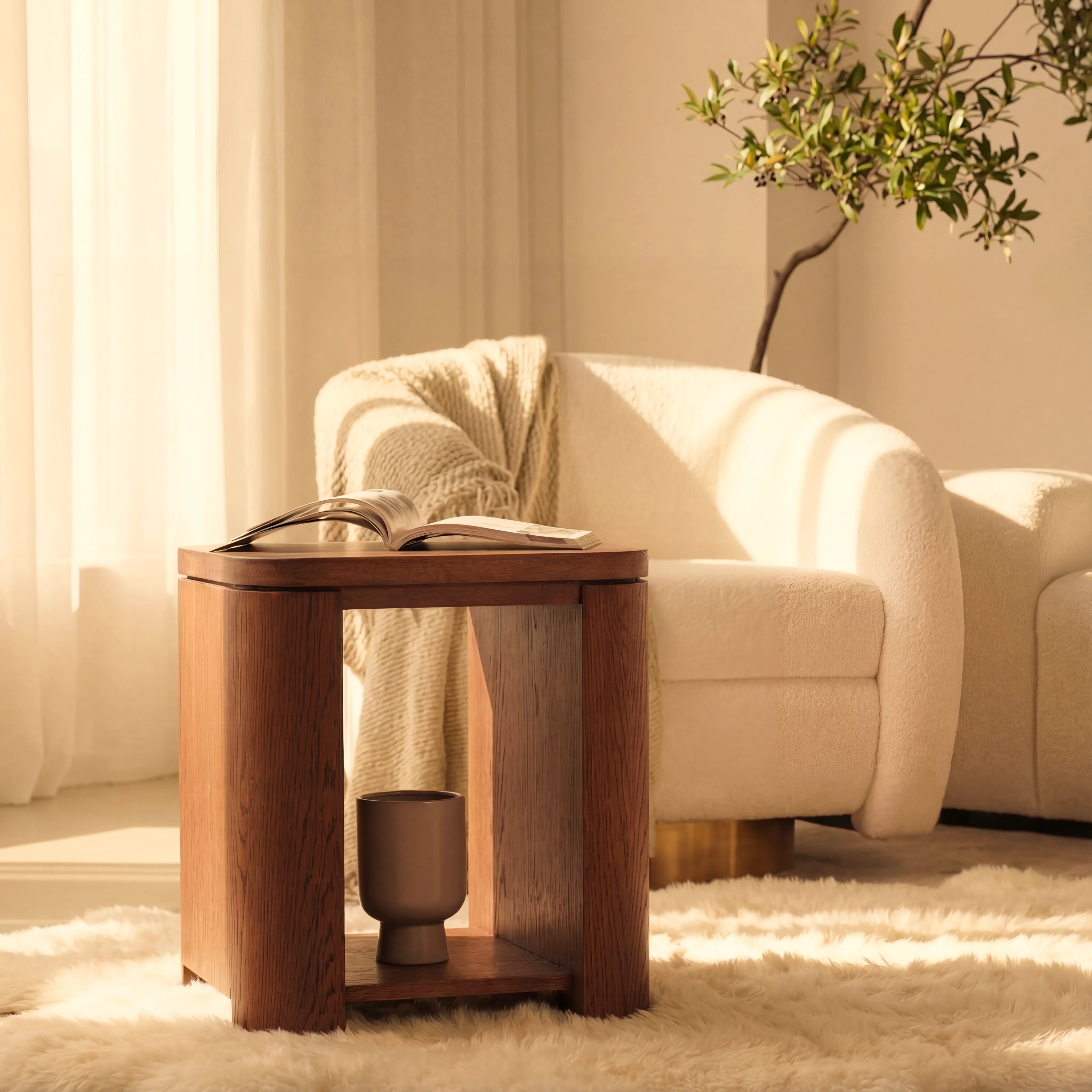 Ovelo Side Table All-oak construction
