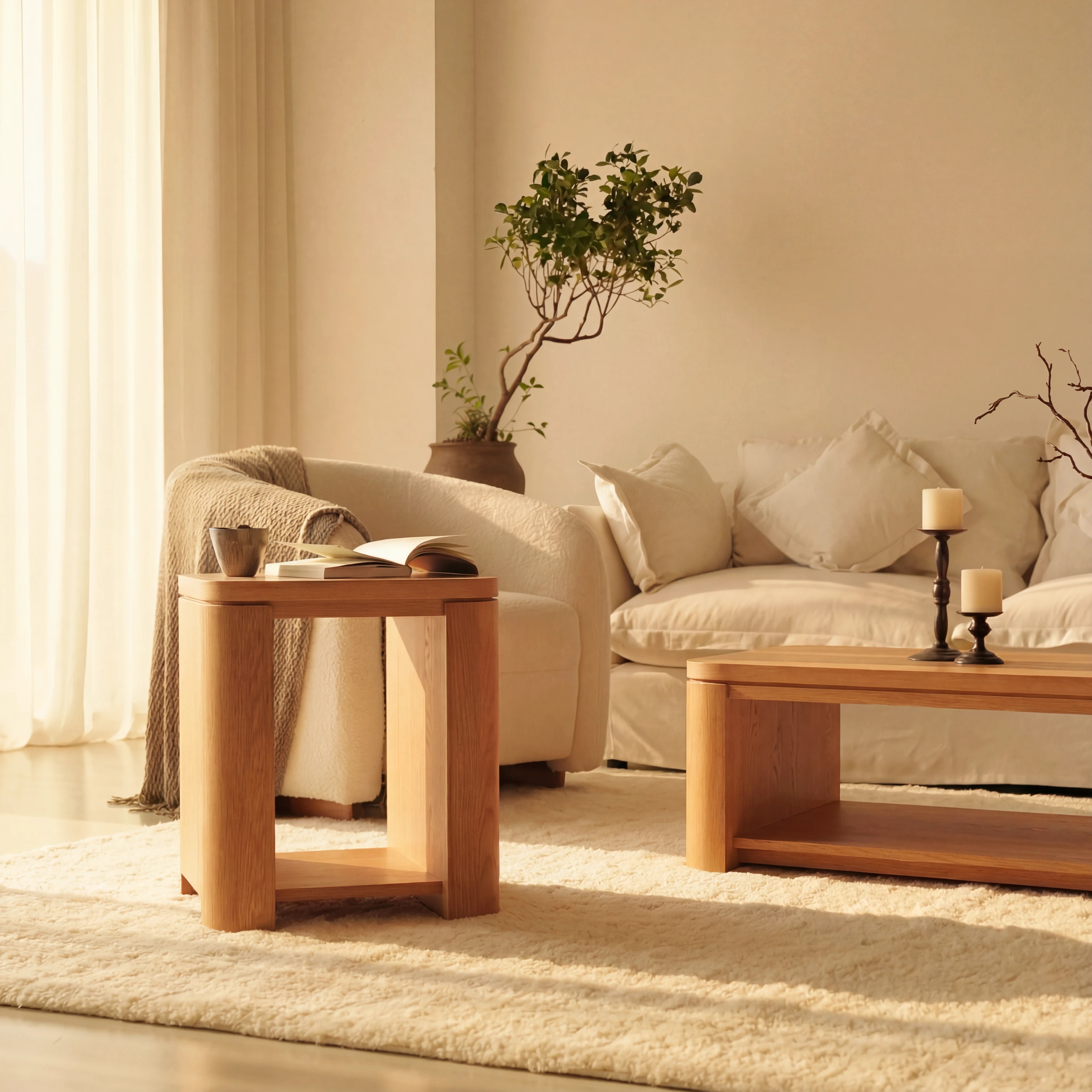 Ovelo Side Table All-oak construction