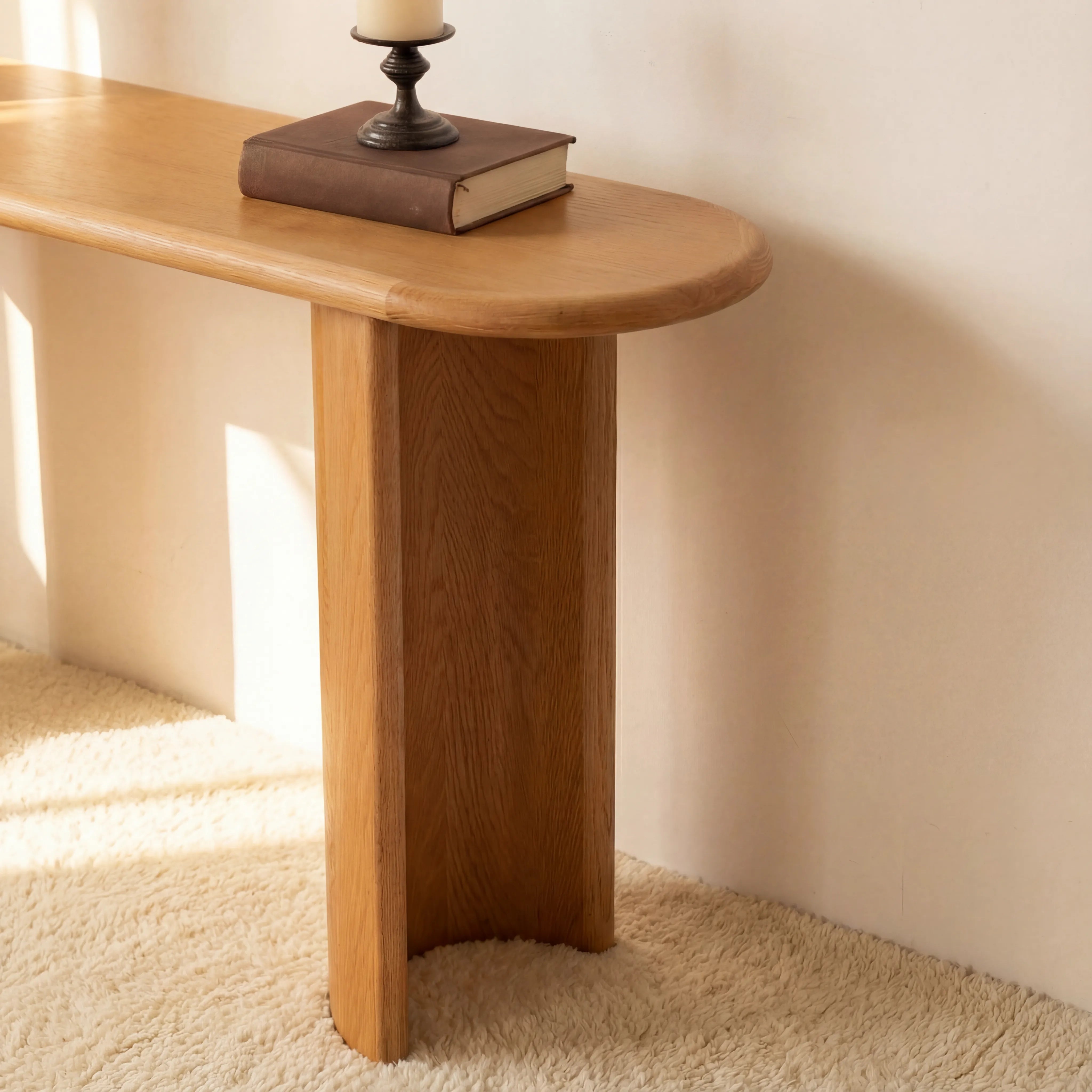 Haven Console Table White oak