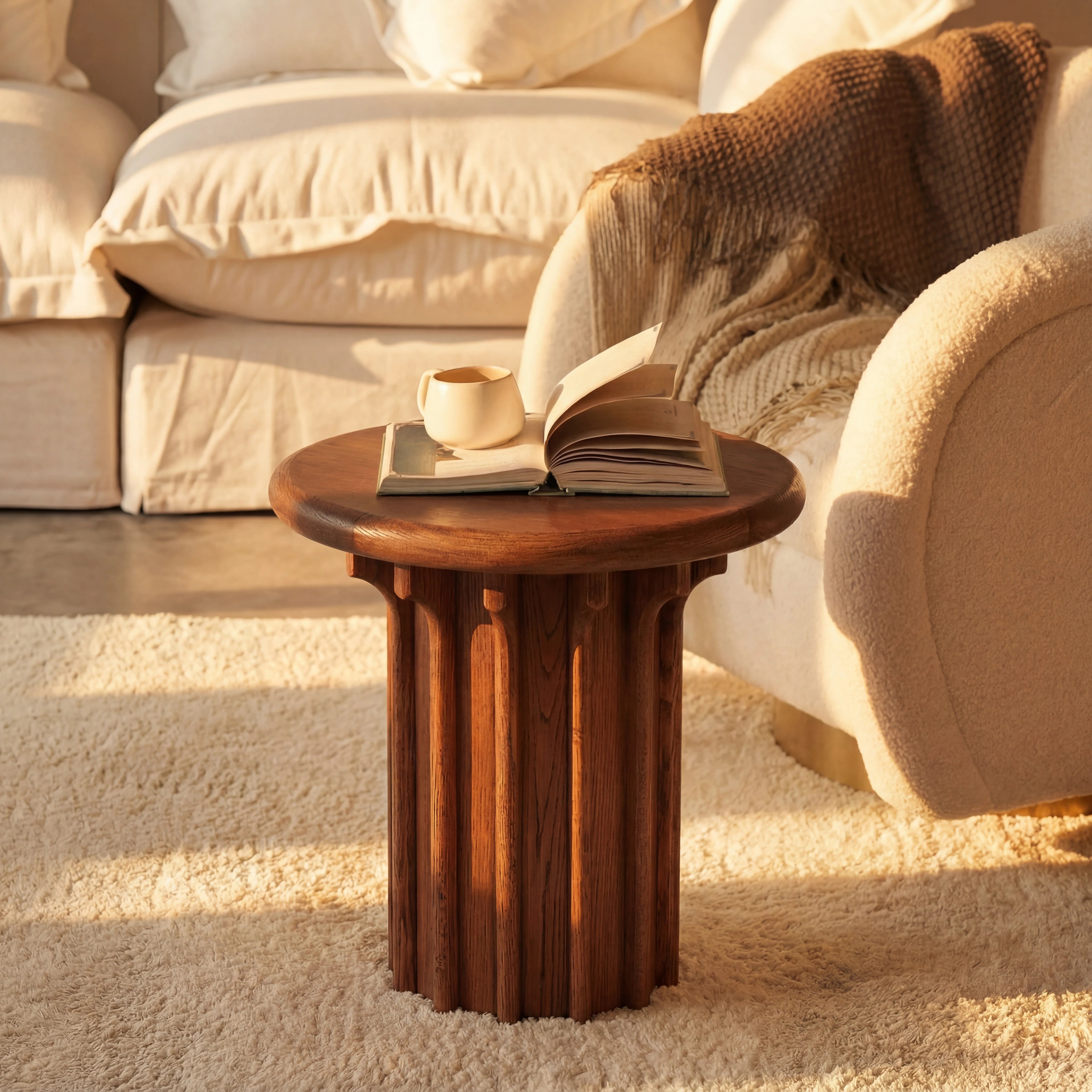 Corin Side Table White oak