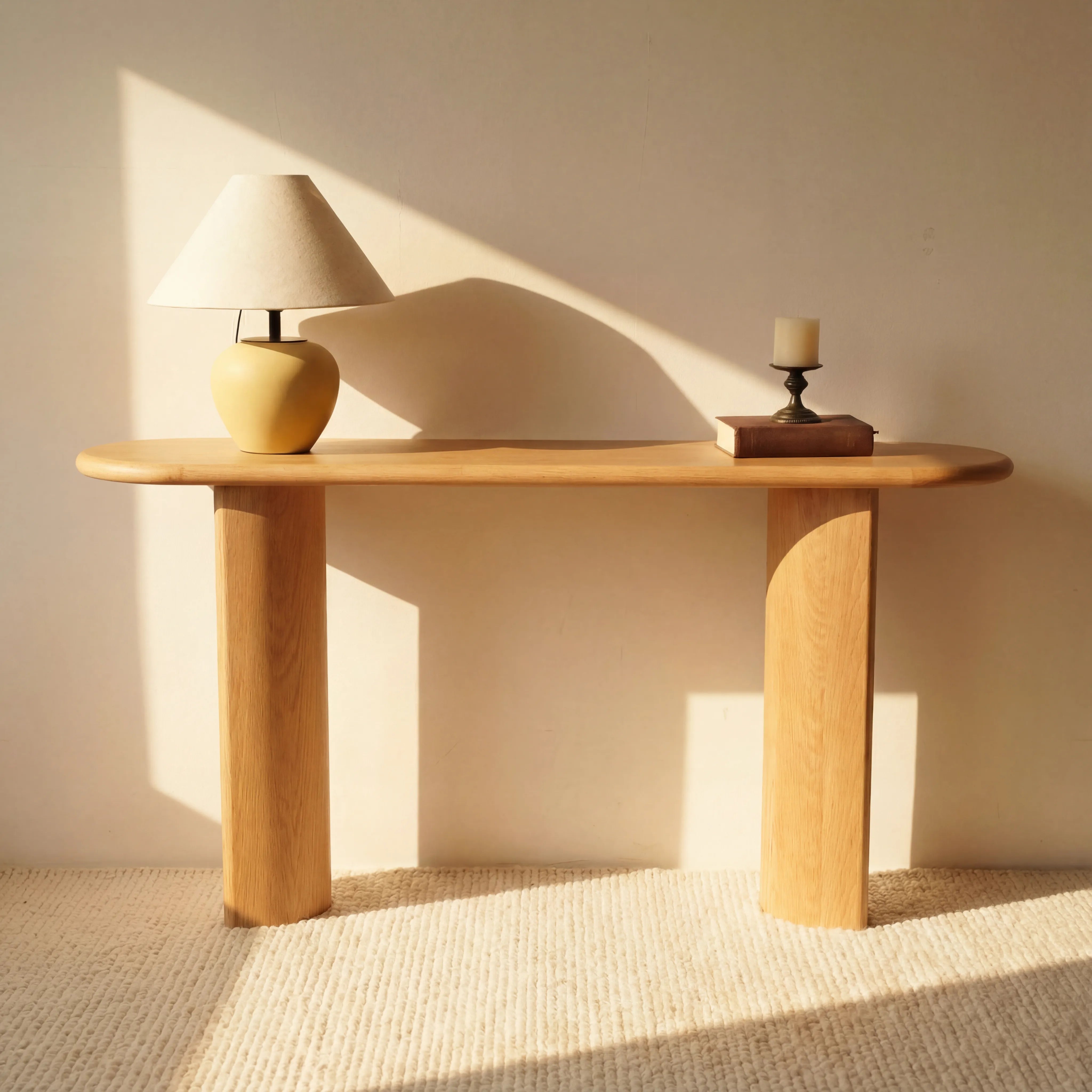 Haven Console Table White oak
