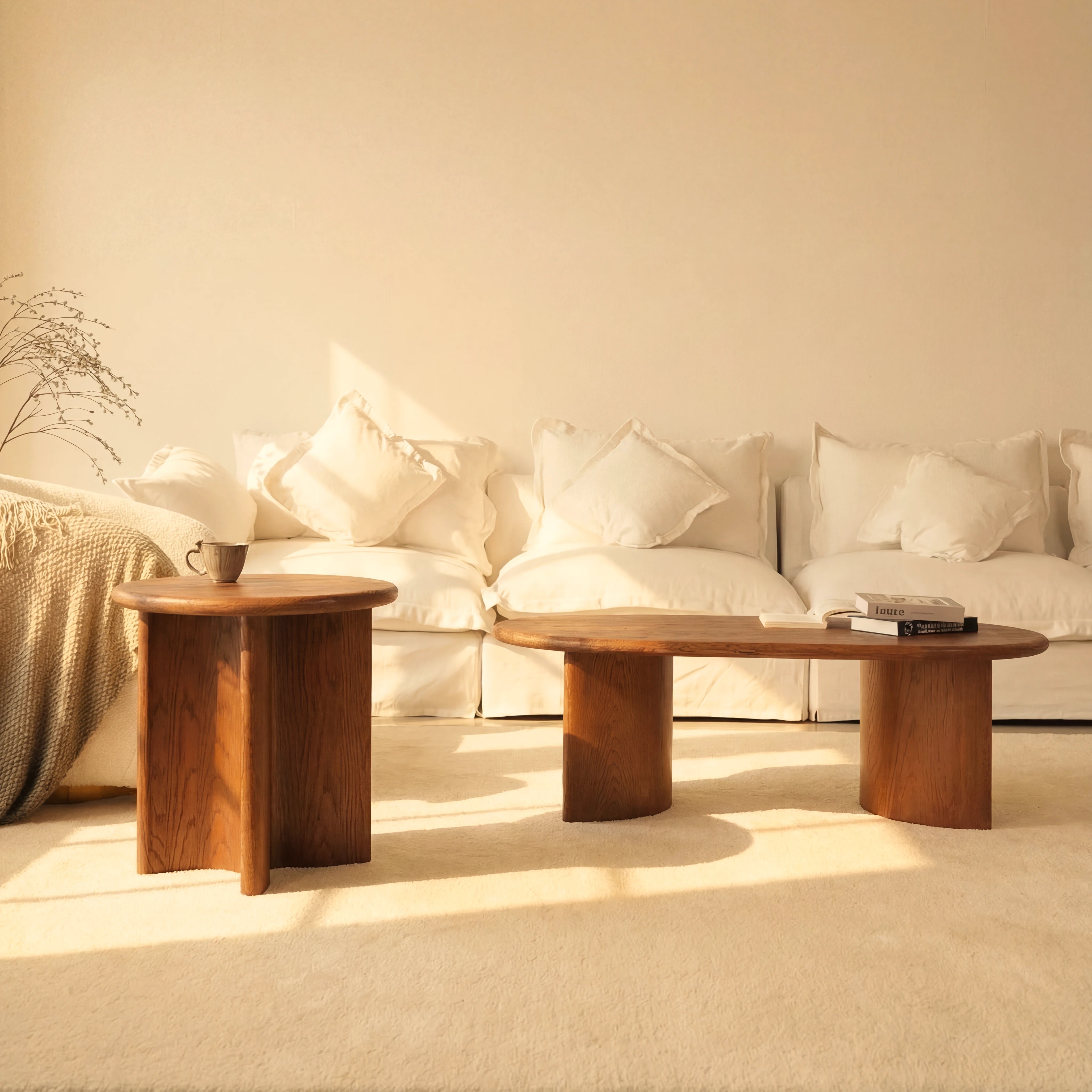 Haven Side Table White oak