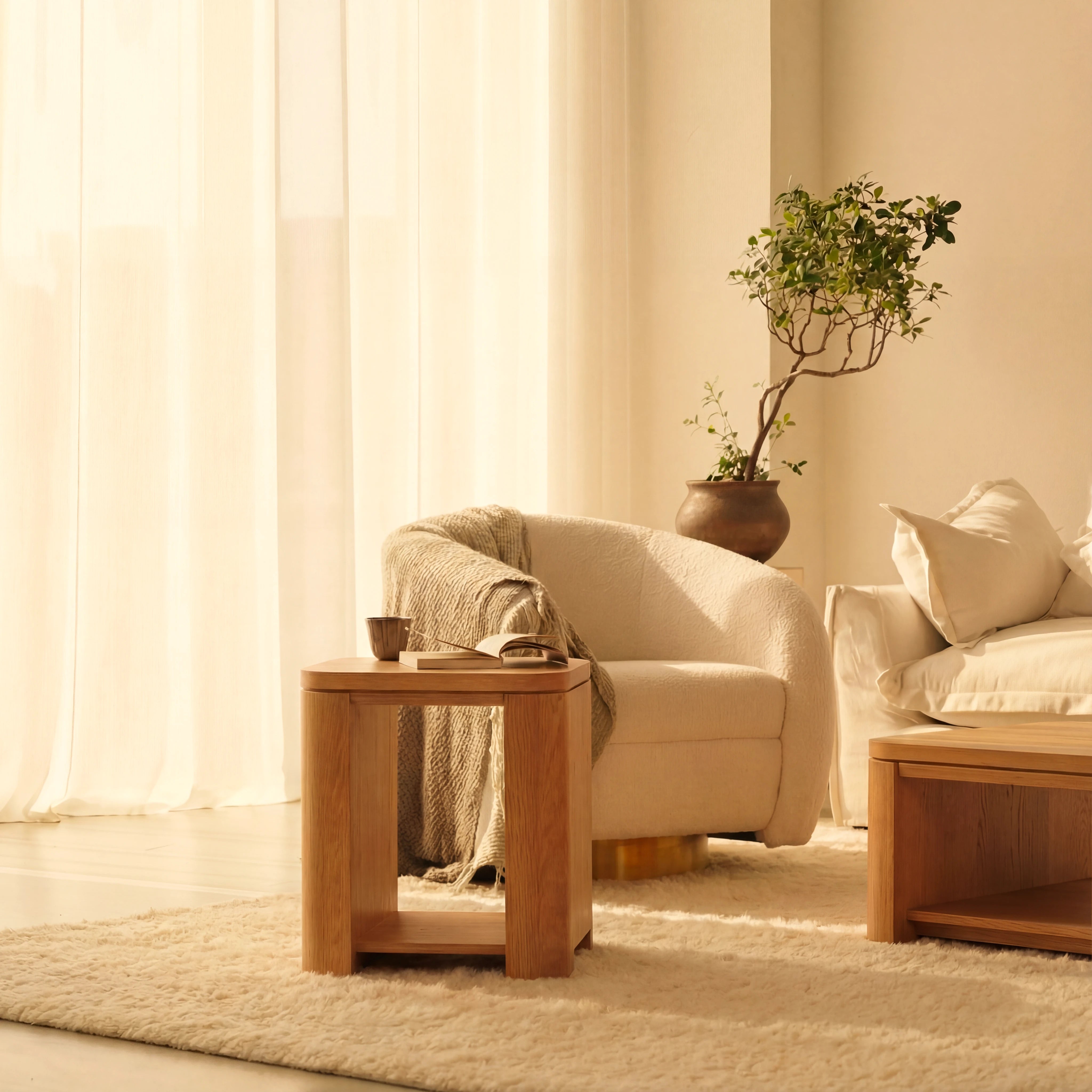 Ovelo Side Table All-oak construction