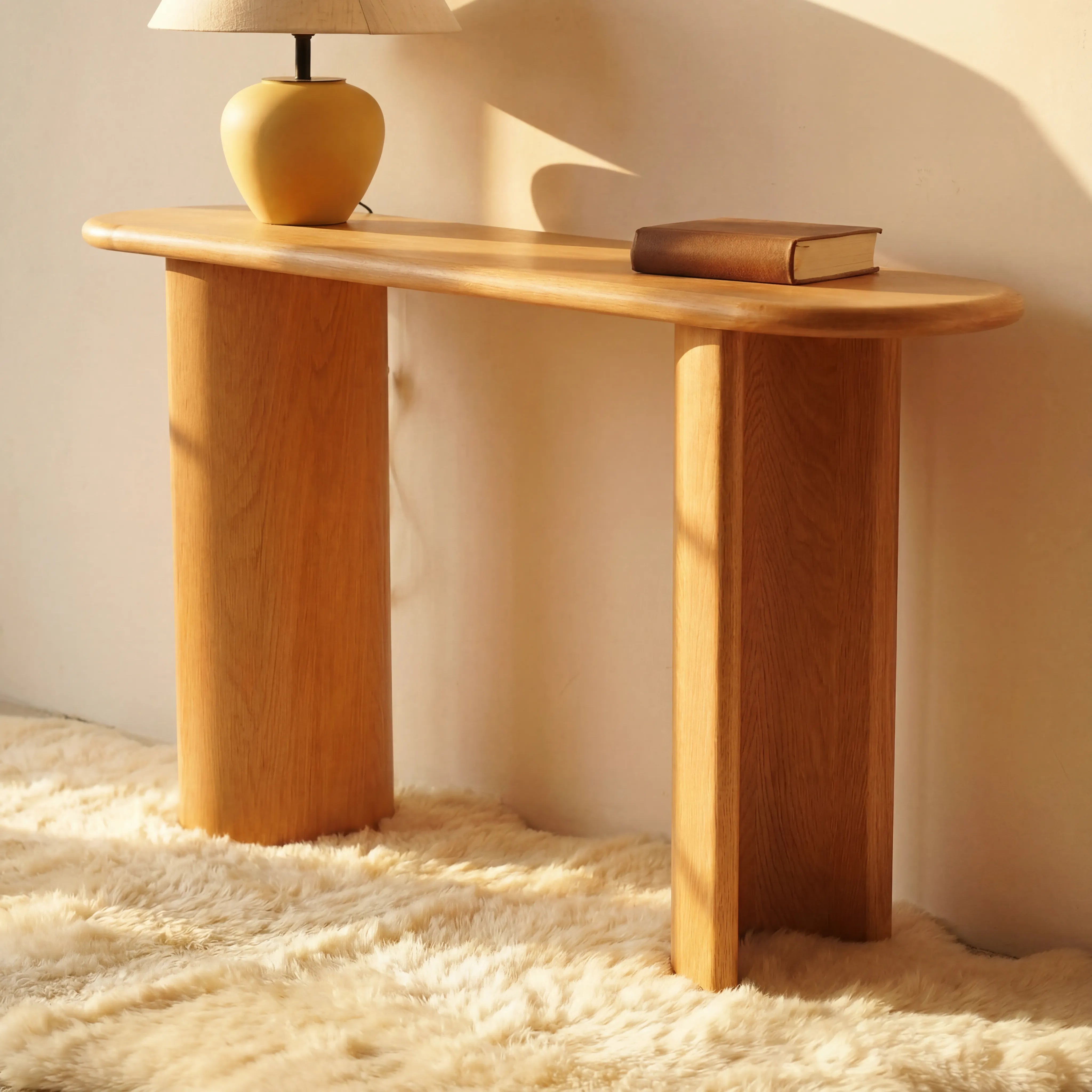 Haven Console Table White oak