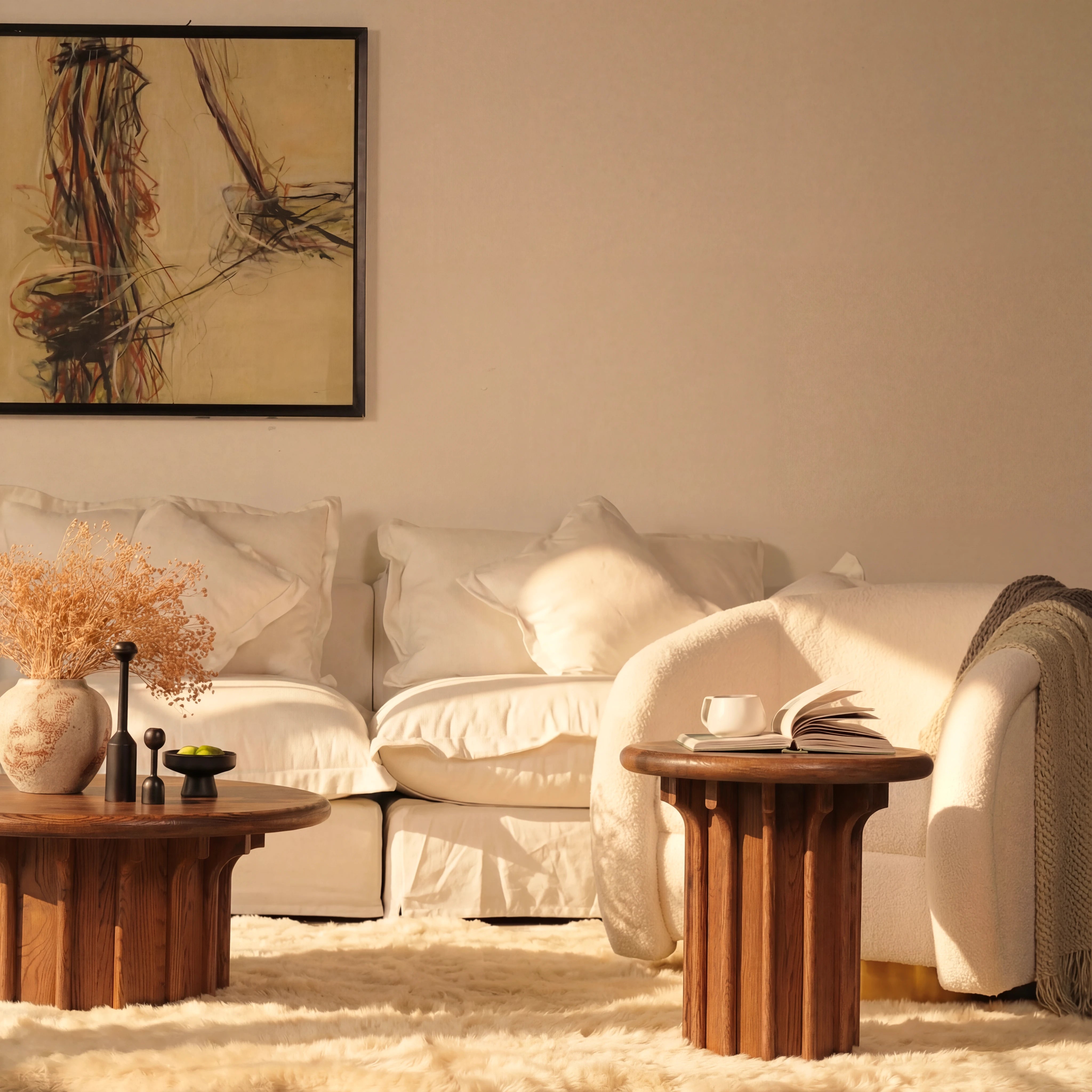 Corin Side Table White oak