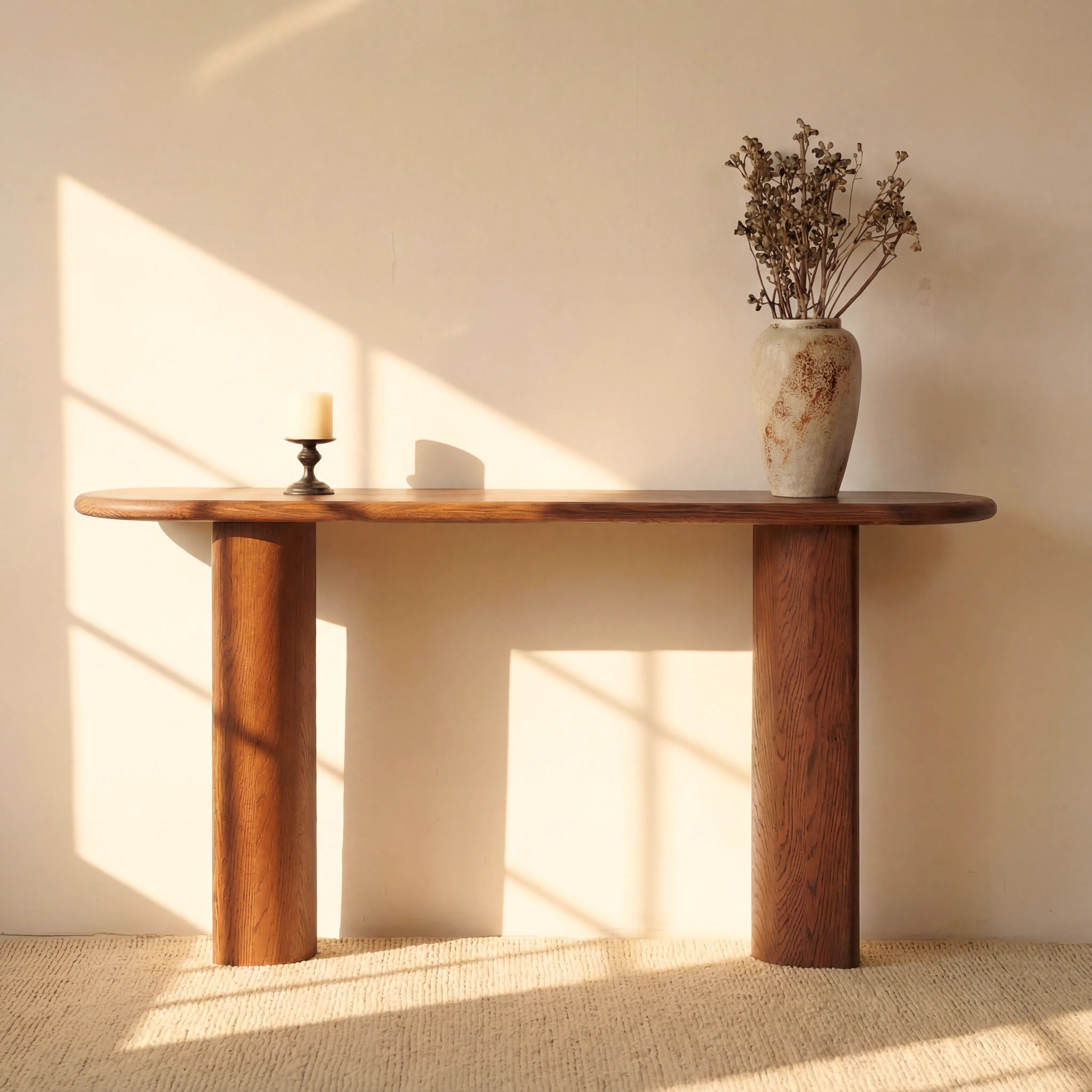 Haven Console Table White oak