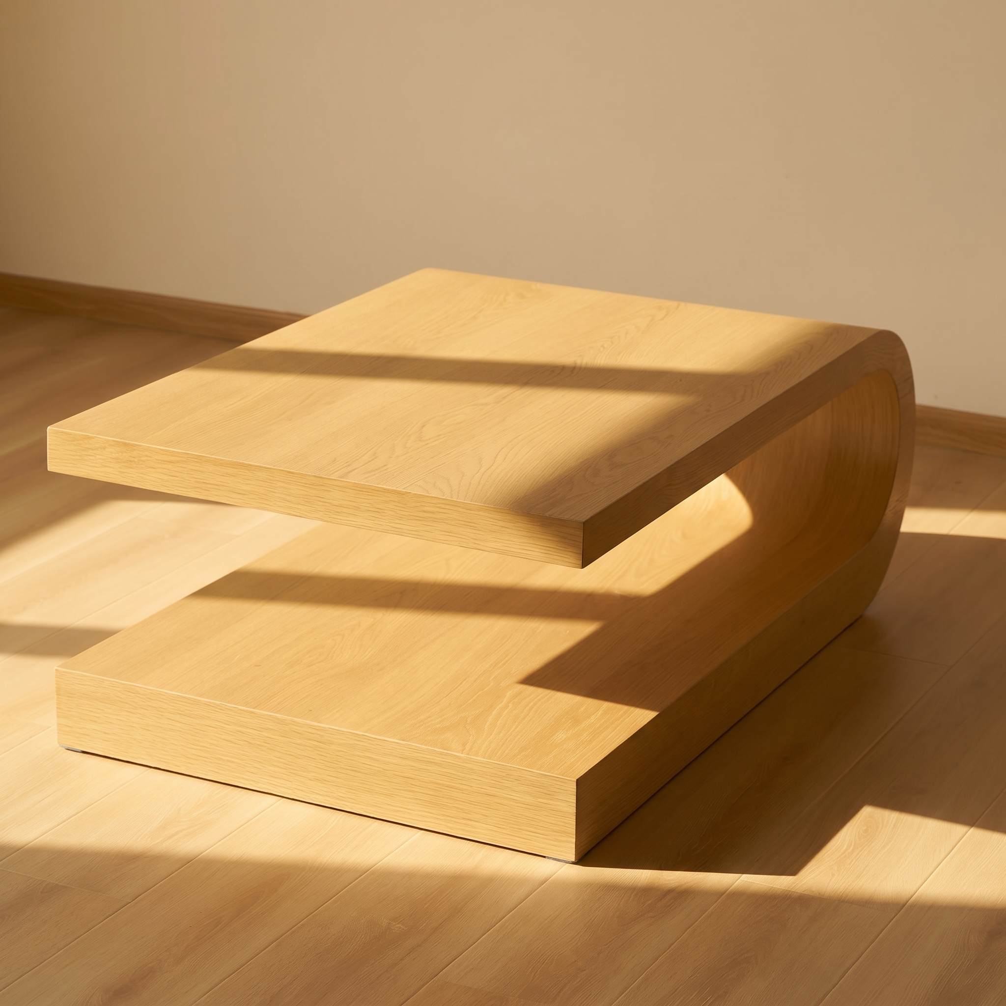 Arcus Coffee Table — Natural oak finish