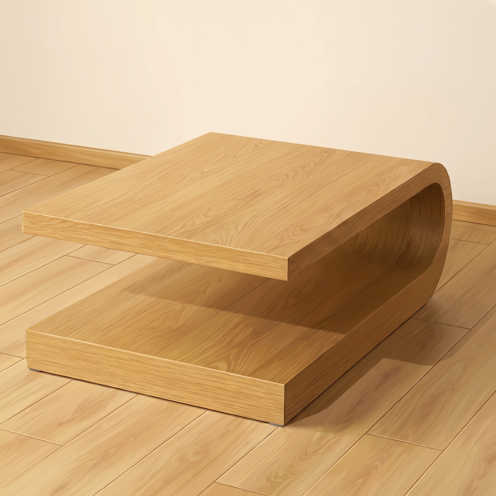 Arcus Coffee Table — Natural oak finish