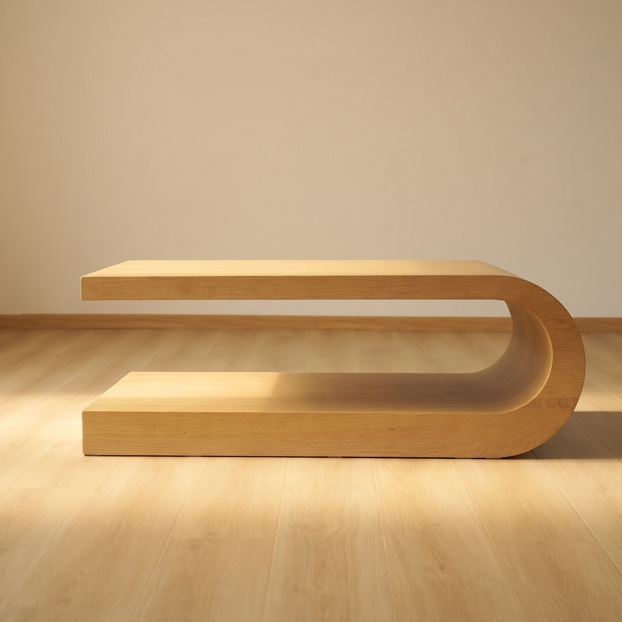 Arcus Coffee Table — Natural oak finish