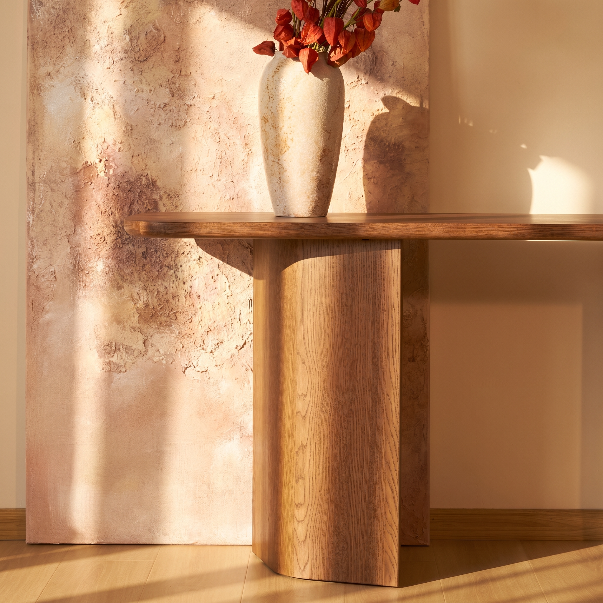 Arden Console Table  — Brown oak finish