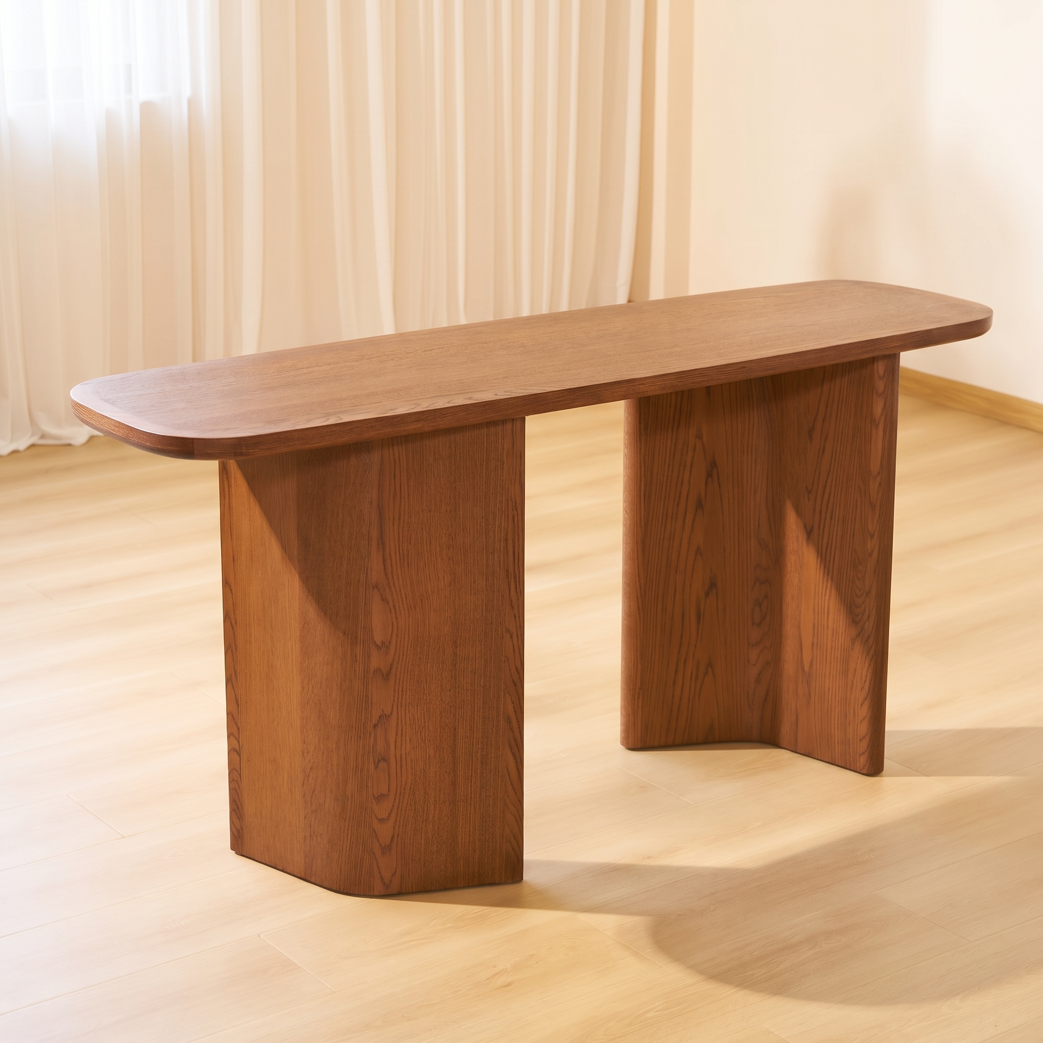 Arden Console Table  — Brown oak finish