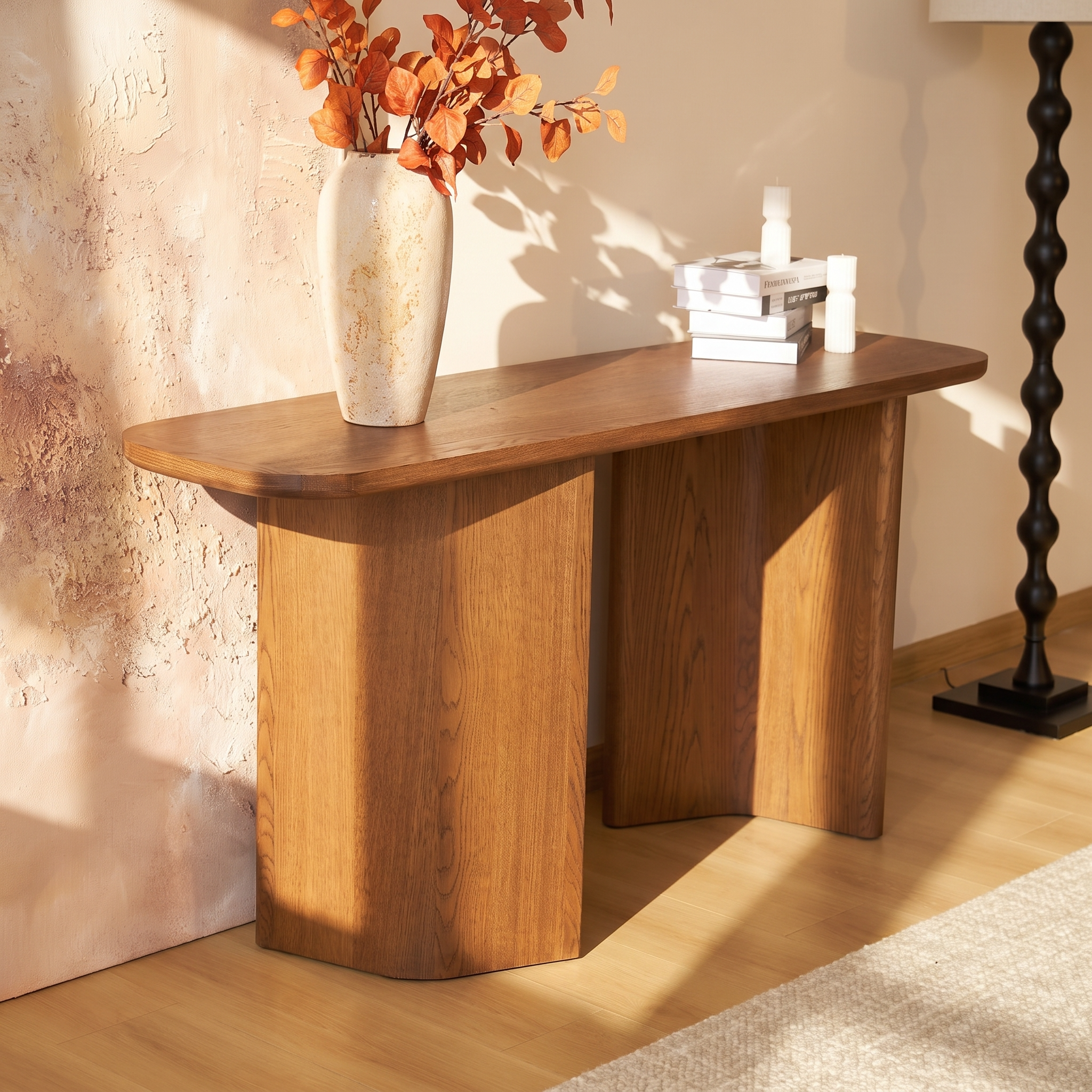 Arden Console Table  — Brown oak finish