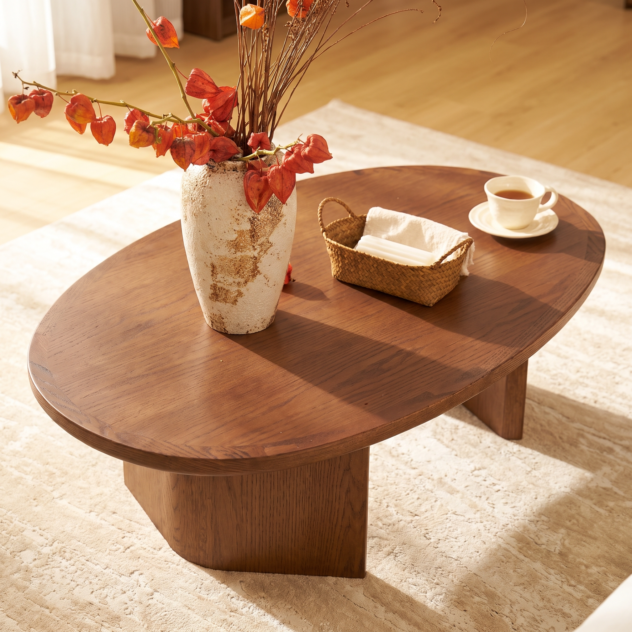 Arden Coffee Table  — Brown oak finish