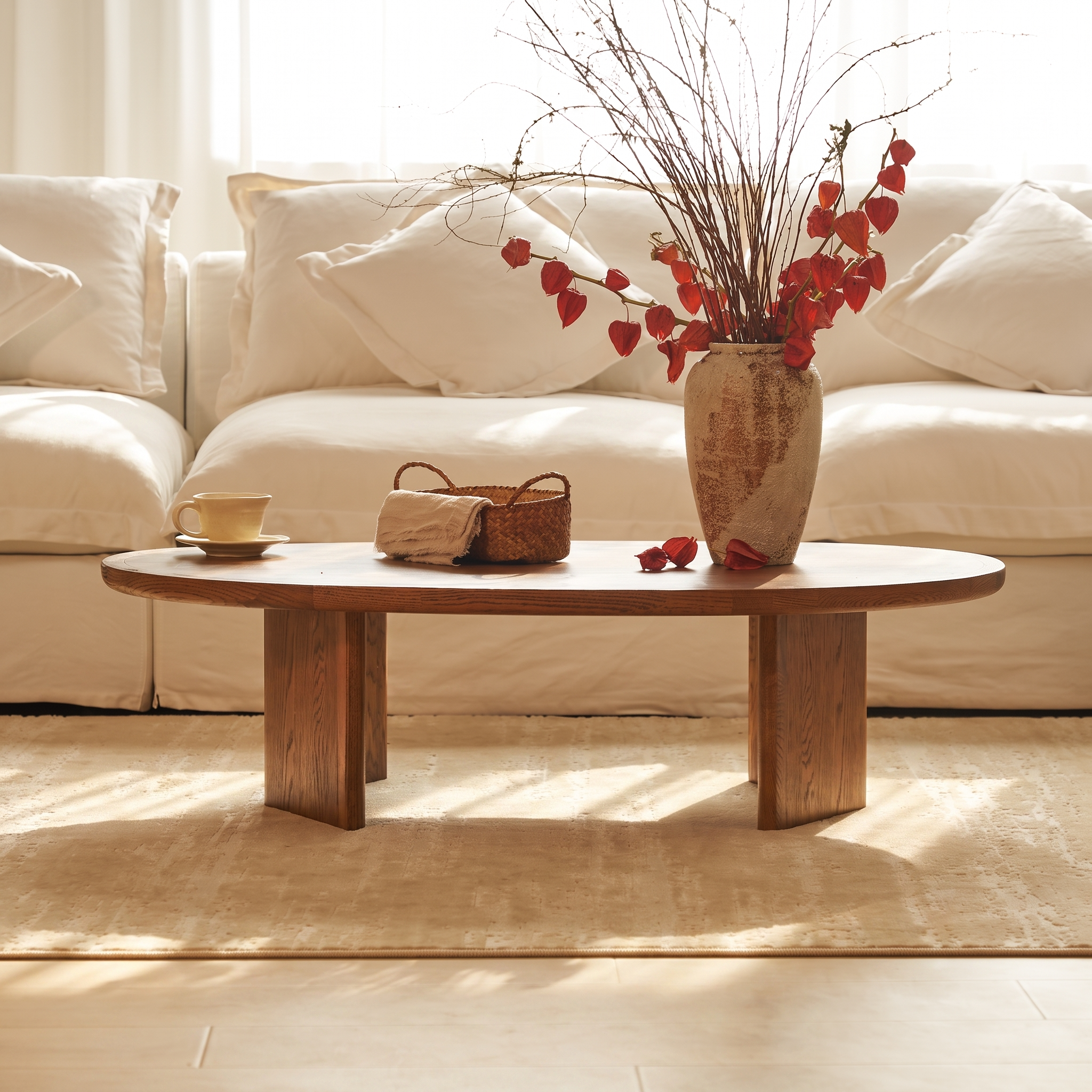 Arden Coffee Table  — Brown oak finish