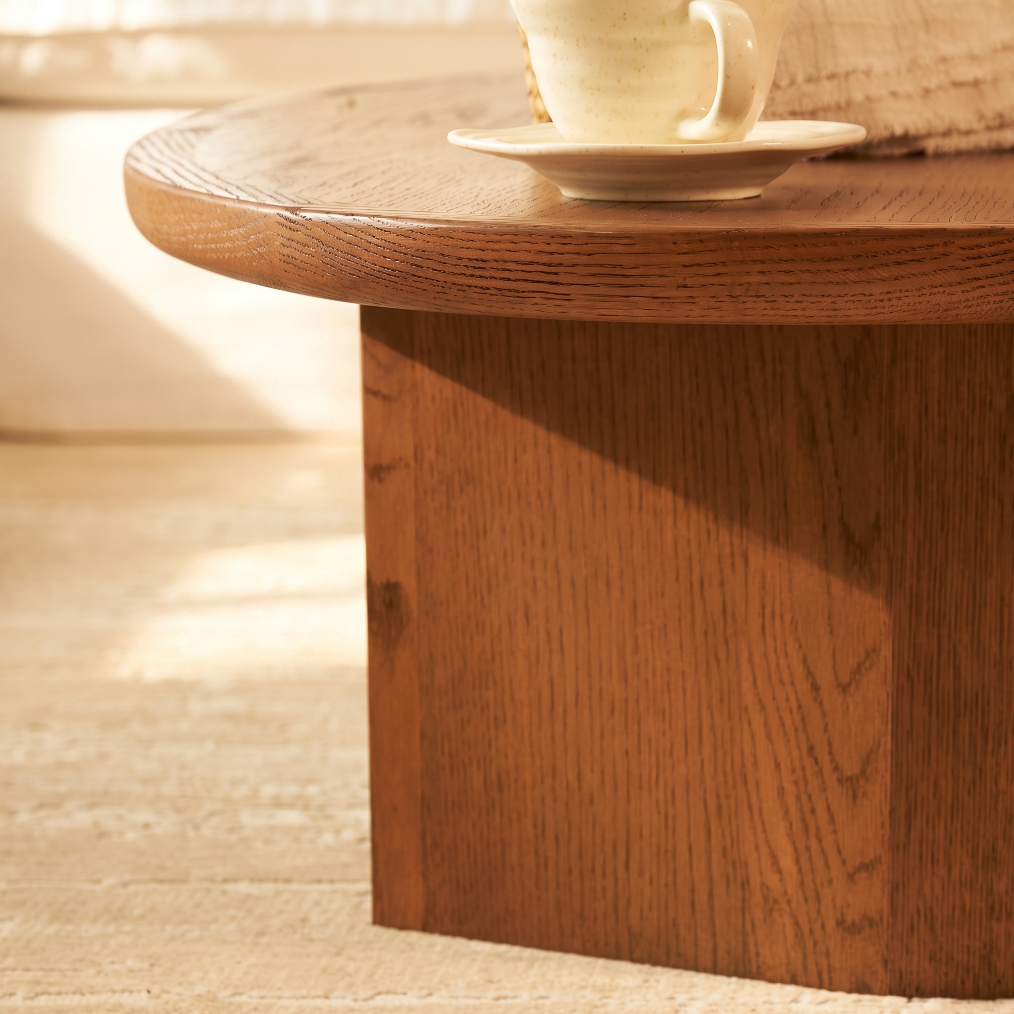 Arden Coffee Table  — Brown oak finish