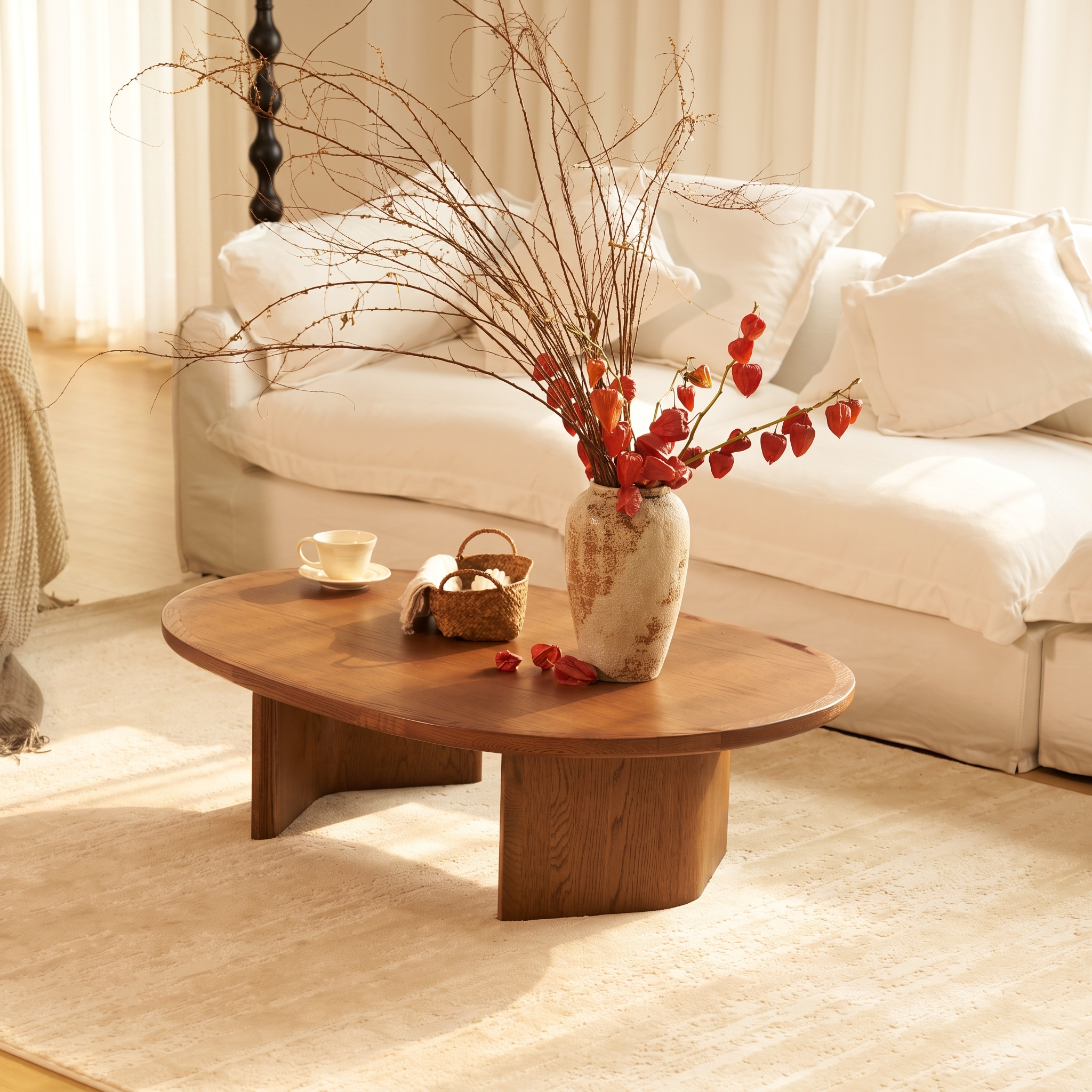 Arden Coffee Table  — Brown oak finish