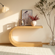Arcus Console Table  — Natural oak finish