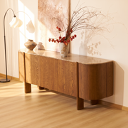 Moro Sideboard  — Dark oak with a marble top
